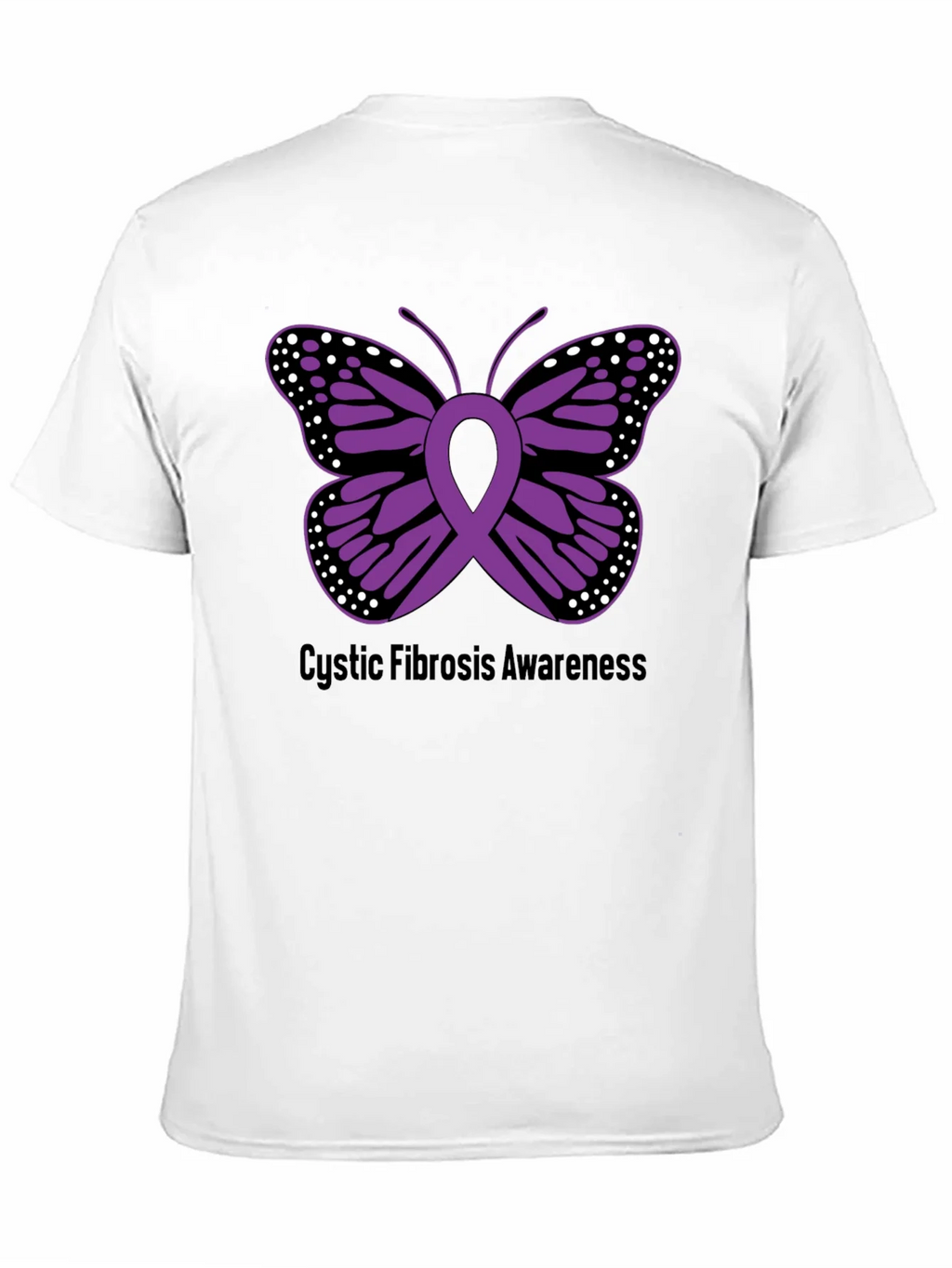 Cystic Fibrosis Awareness Butterfly Ribbon T-Shirt product image 10