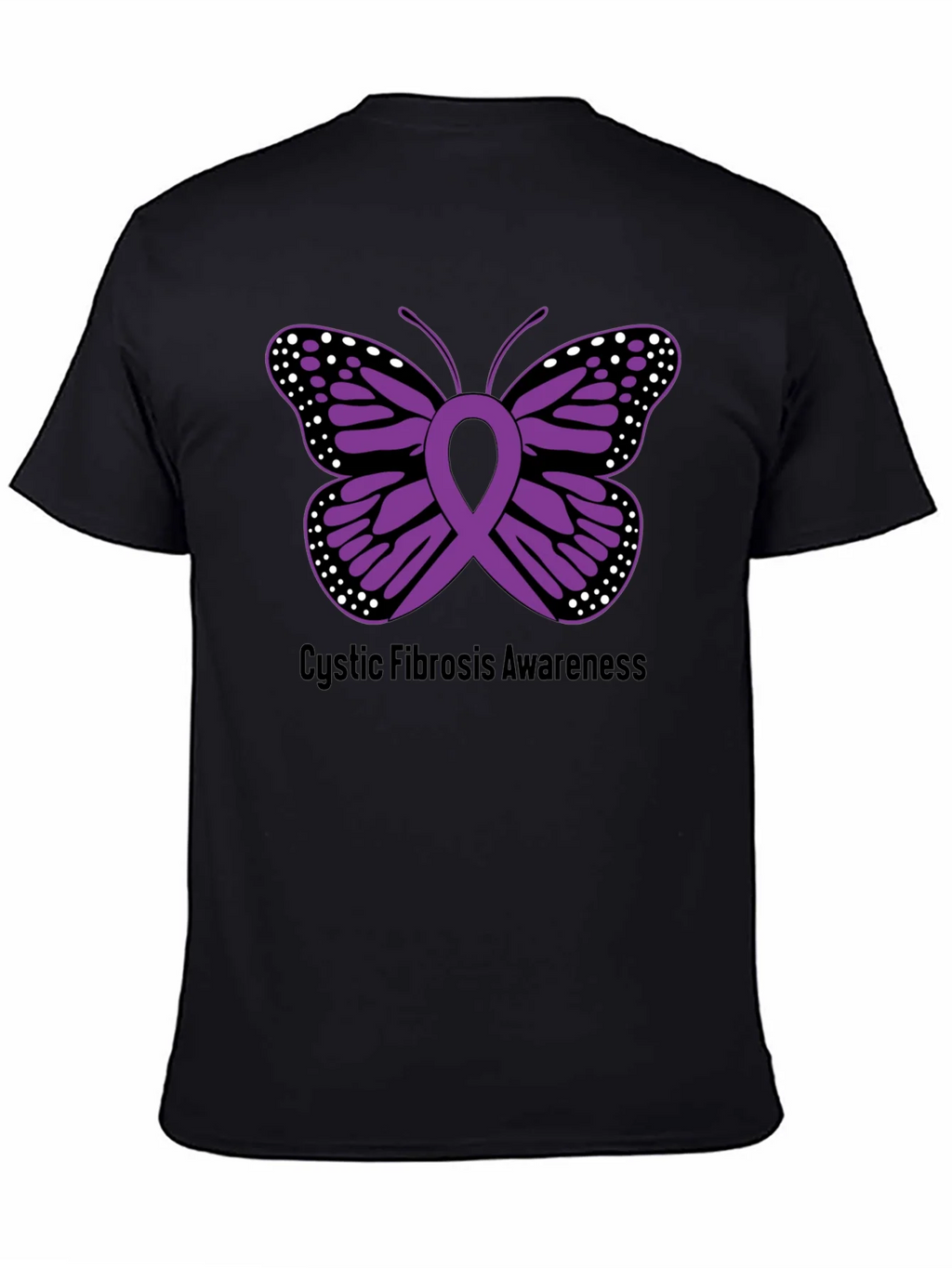 Cystic Fibrosis Awareness Butterfly Ribbon T-Shirt product image 4