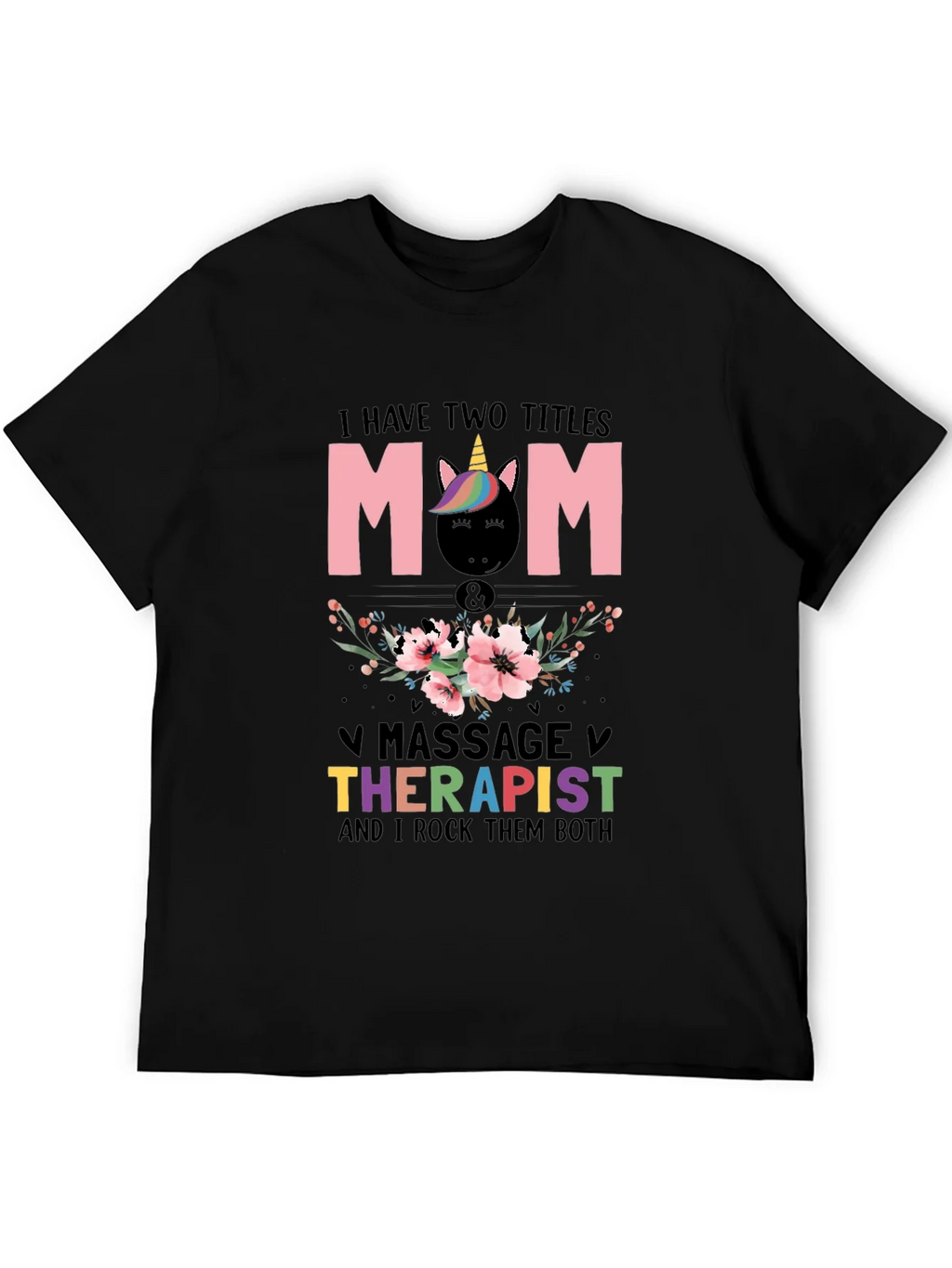 Mom Massage Therapist Unicorn T-Shirt product image 3