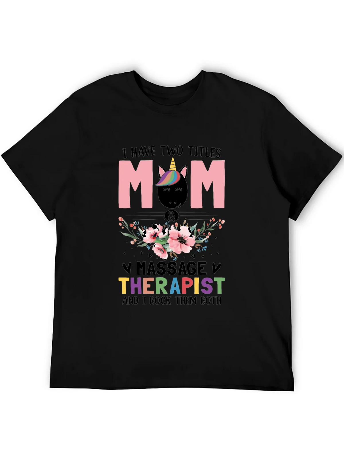 Mom Massage Therapist Unicorn T-Shirt product image 3