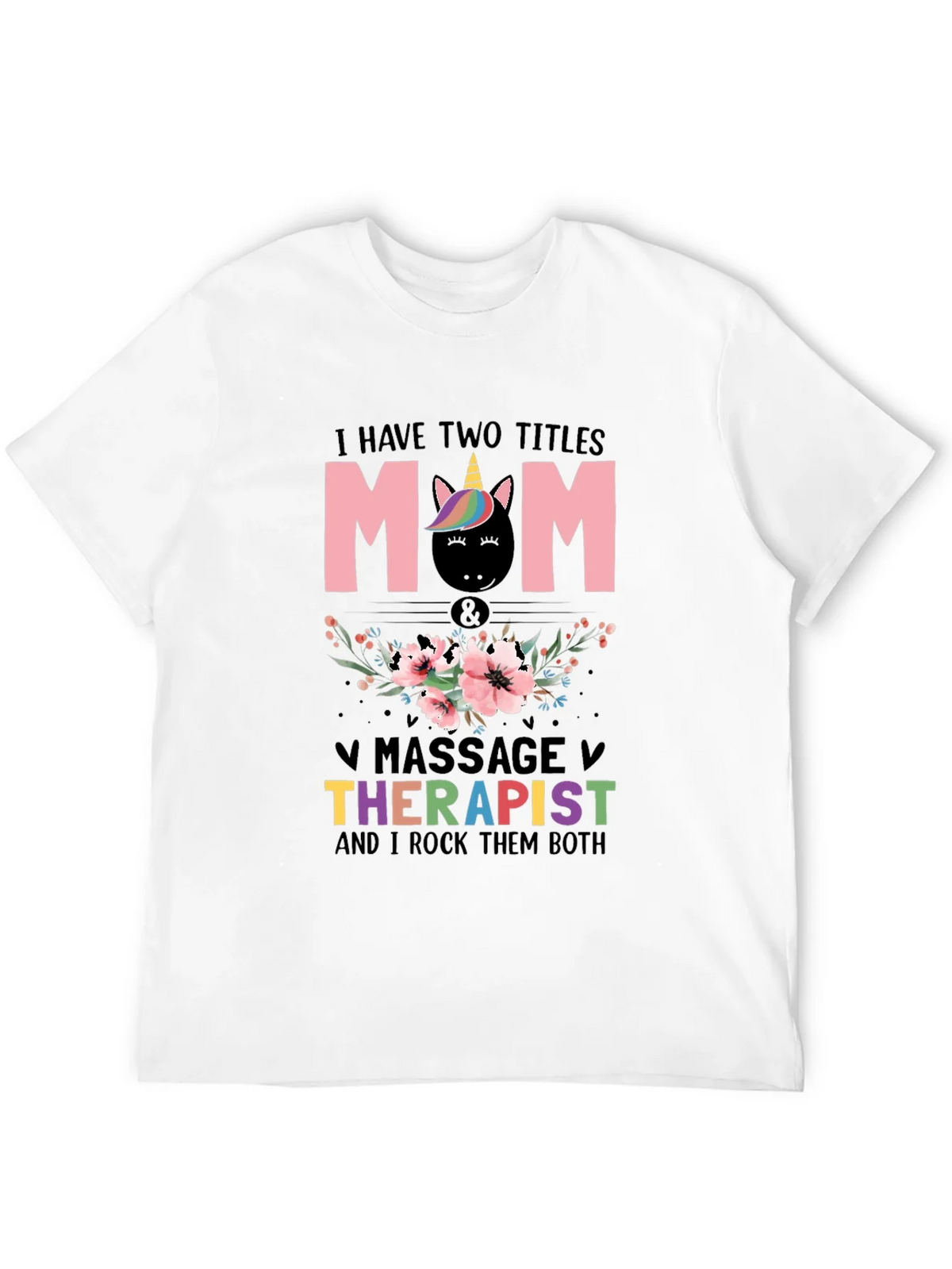Mom Massage Therapist Unicorn T-Shirt product image 8