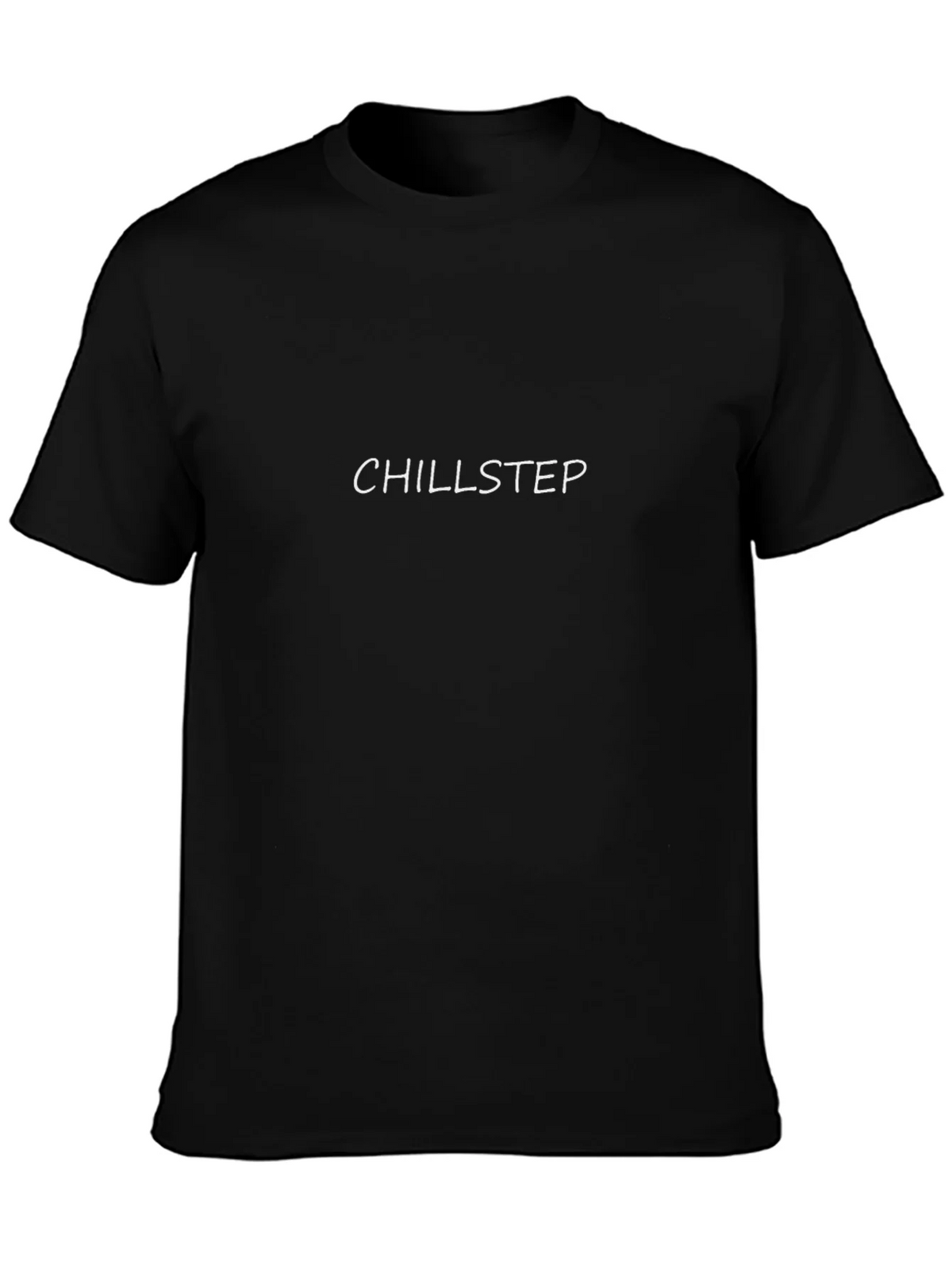 Chillstep Graphic Tee - Black Cotton Casual T-Shirt product image 3