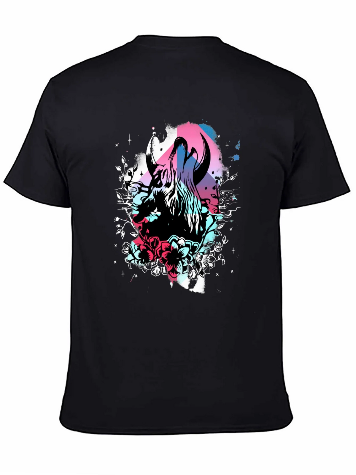 Floral Bull Graphic Tee - Unique Design Soft Cotton product image 4