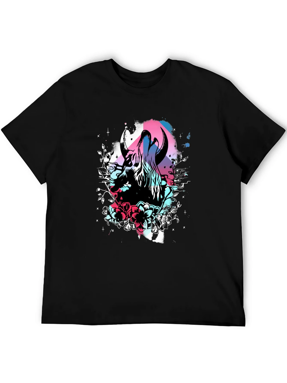 Floral Bull Graphic Tee - Unique Design Soft Cotton product image 5