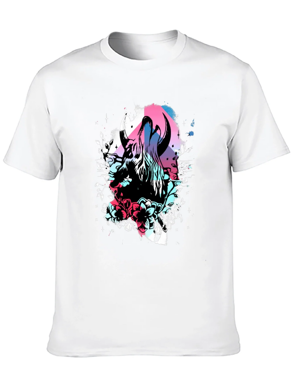 Floral Bull Graphic Tee - Unique Design Soft Cotton product image 8