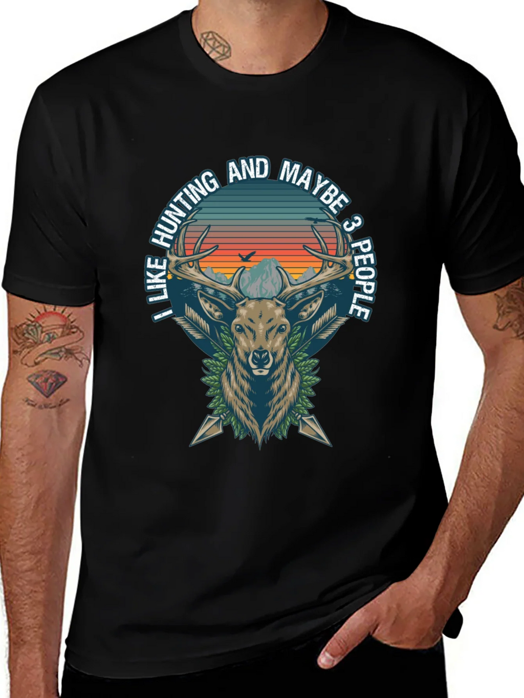Hunting Deer Graphic Tee - I Like and Maybe 3 People product image 1