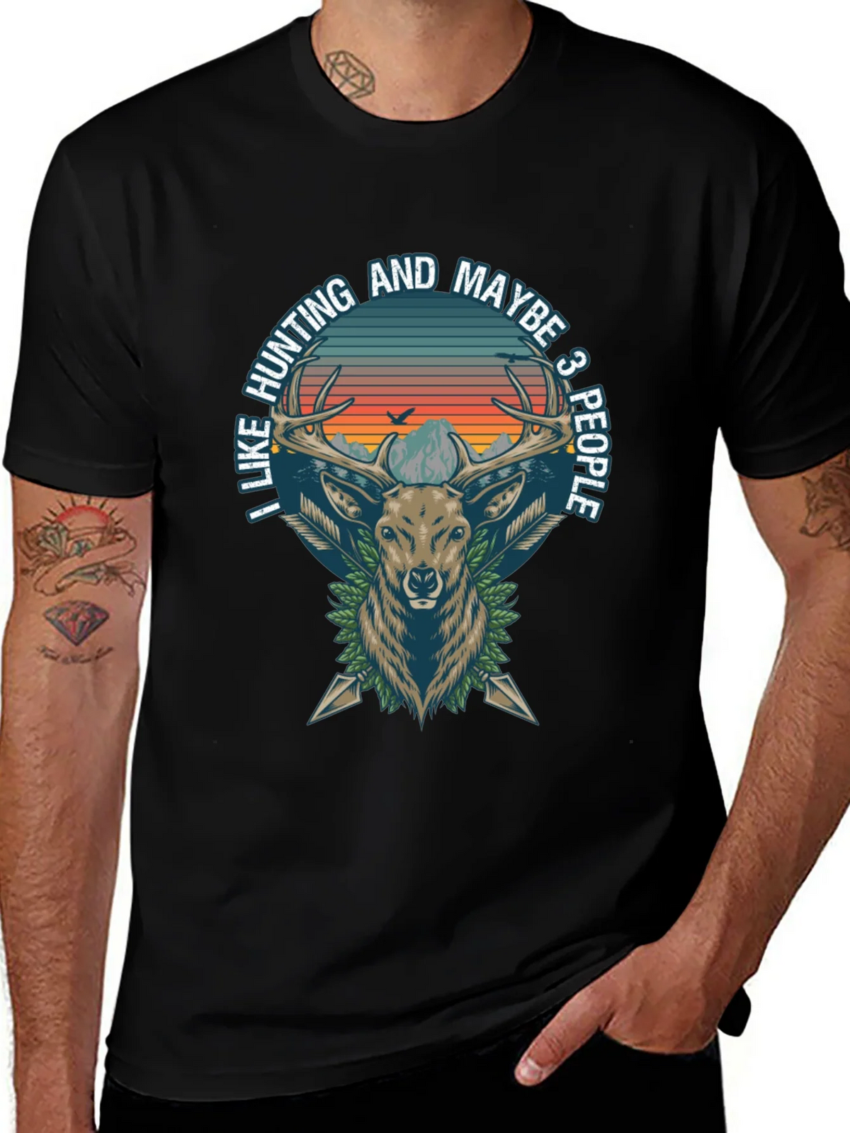 Hunting Deer Graphic Tee - I Like and Maybe 3 People product image 1
