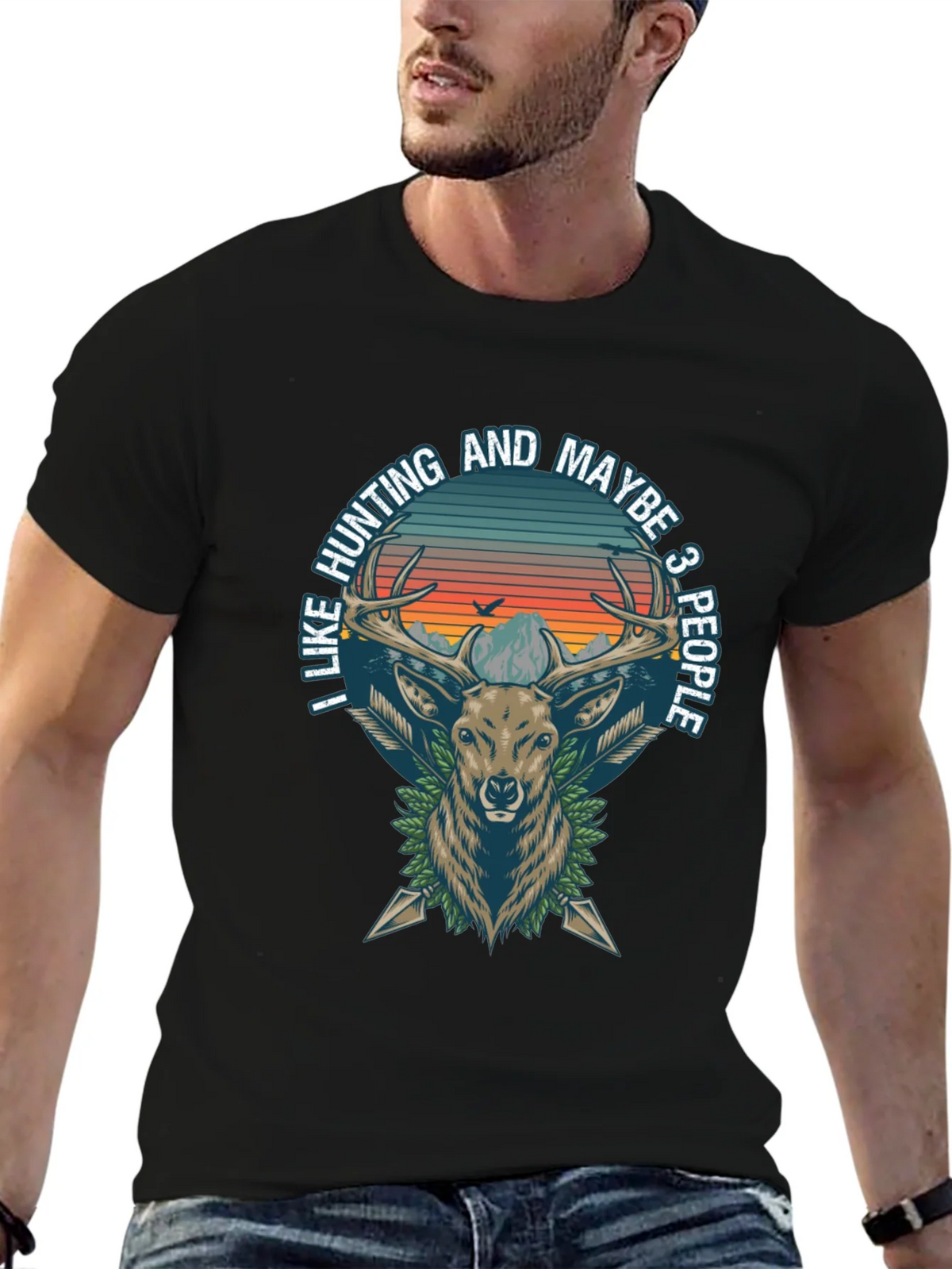 Hunting Deer Graphic Tee - I Like and Maybe 3 People product image 6
