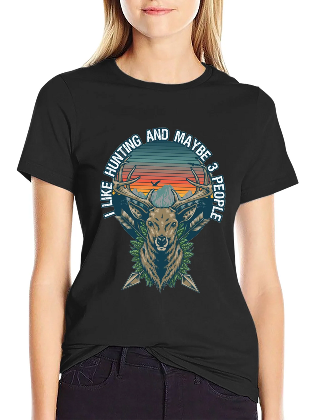 Hunting Deer Graphic Tee - I Like and Maybe 3 People product image 2