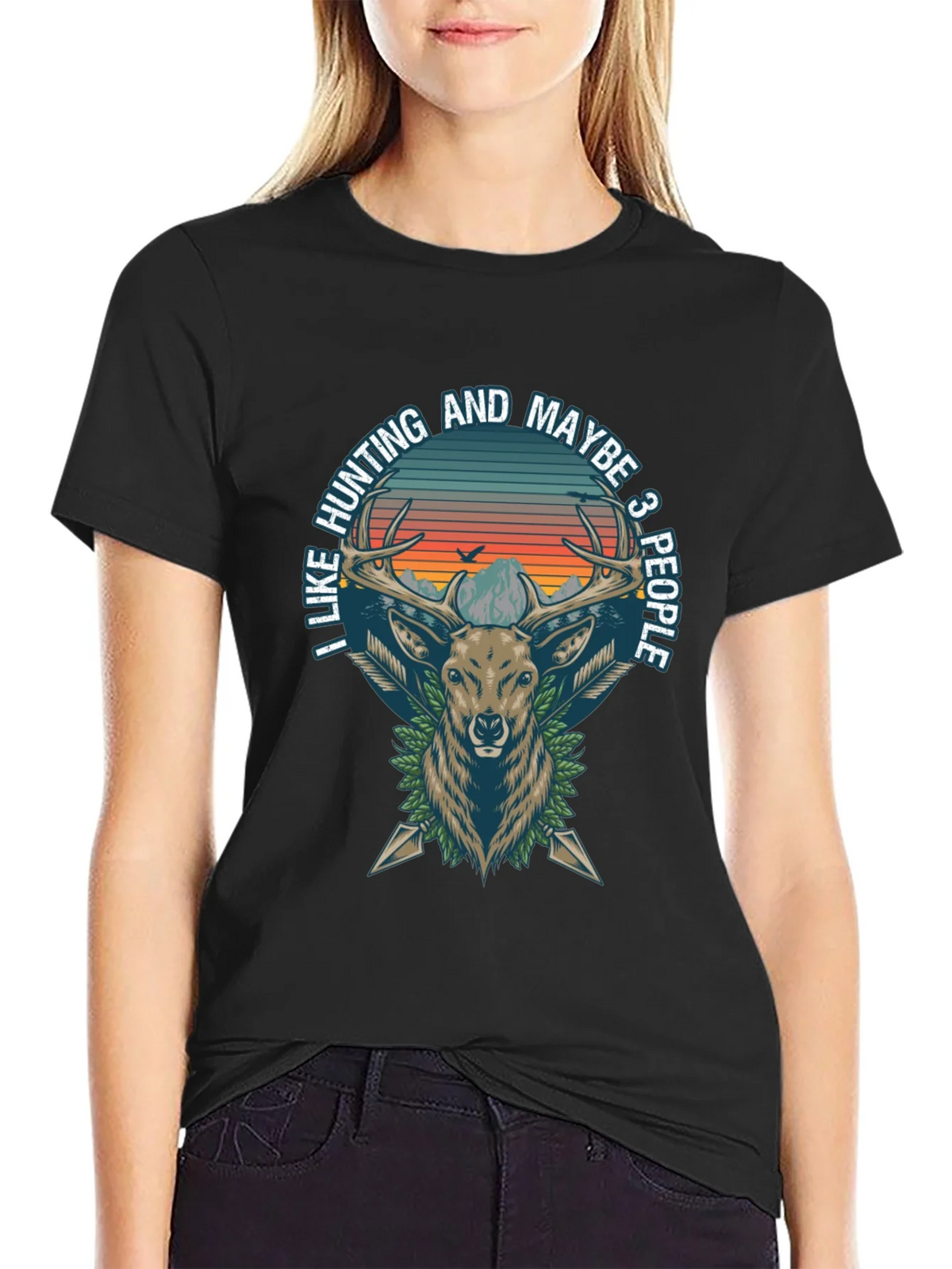 Hunting Deer Graphic Tee - I Like and Maybe 3 People product image 2