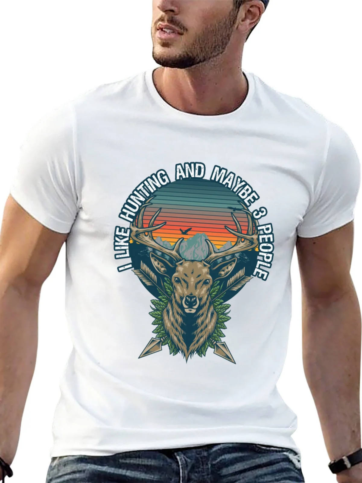 Hunting Deer Graphic Tee - I Like and Maybe 3 People product image 12