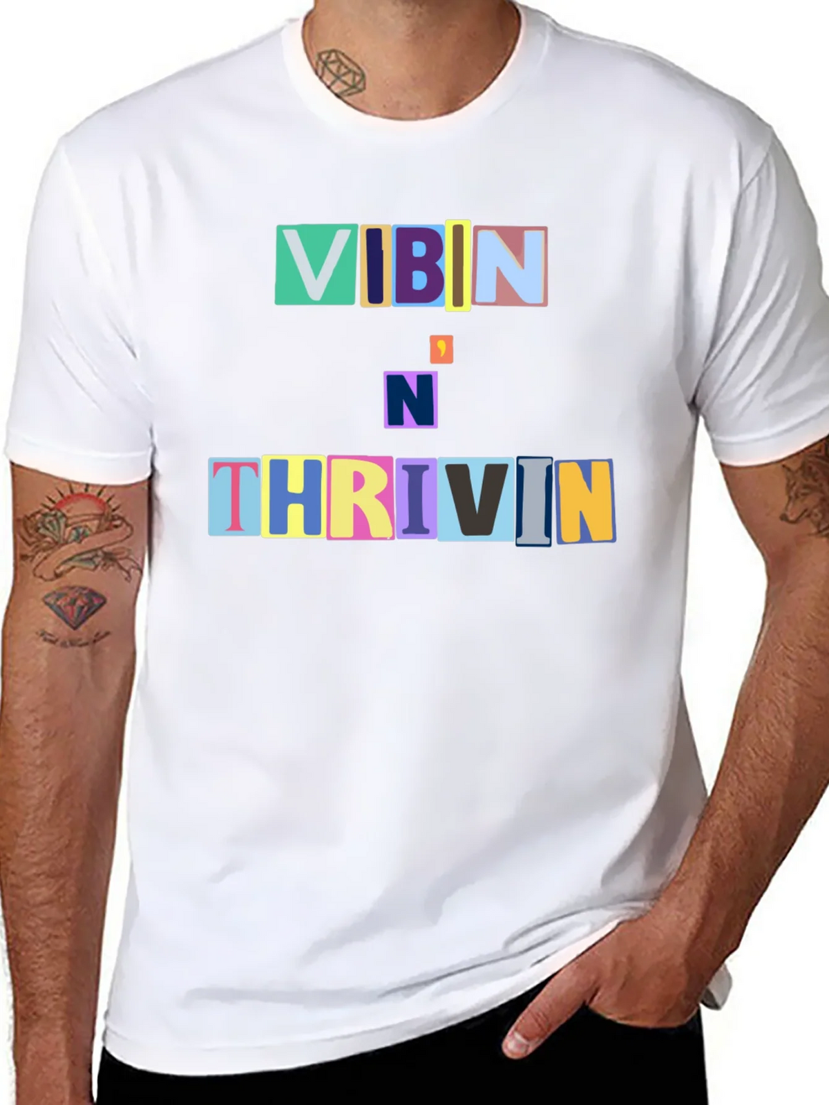 Vibin N Thrivin Graphic Tee - Trendy Design product image 7