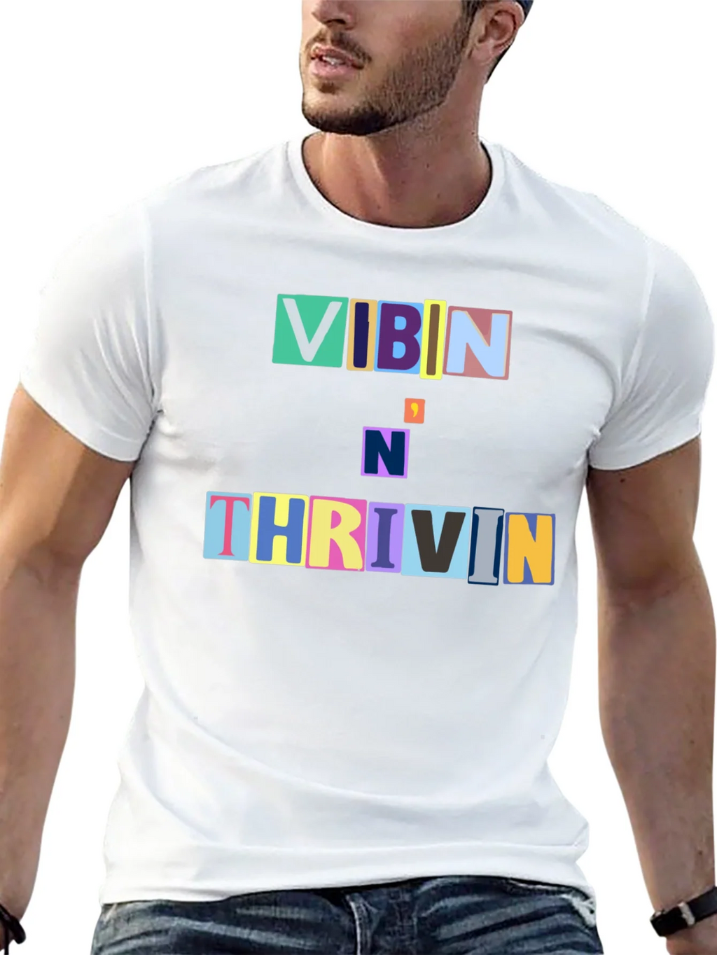 Vibin N Thrivin Graphic Tee - Trendy Design product image 12