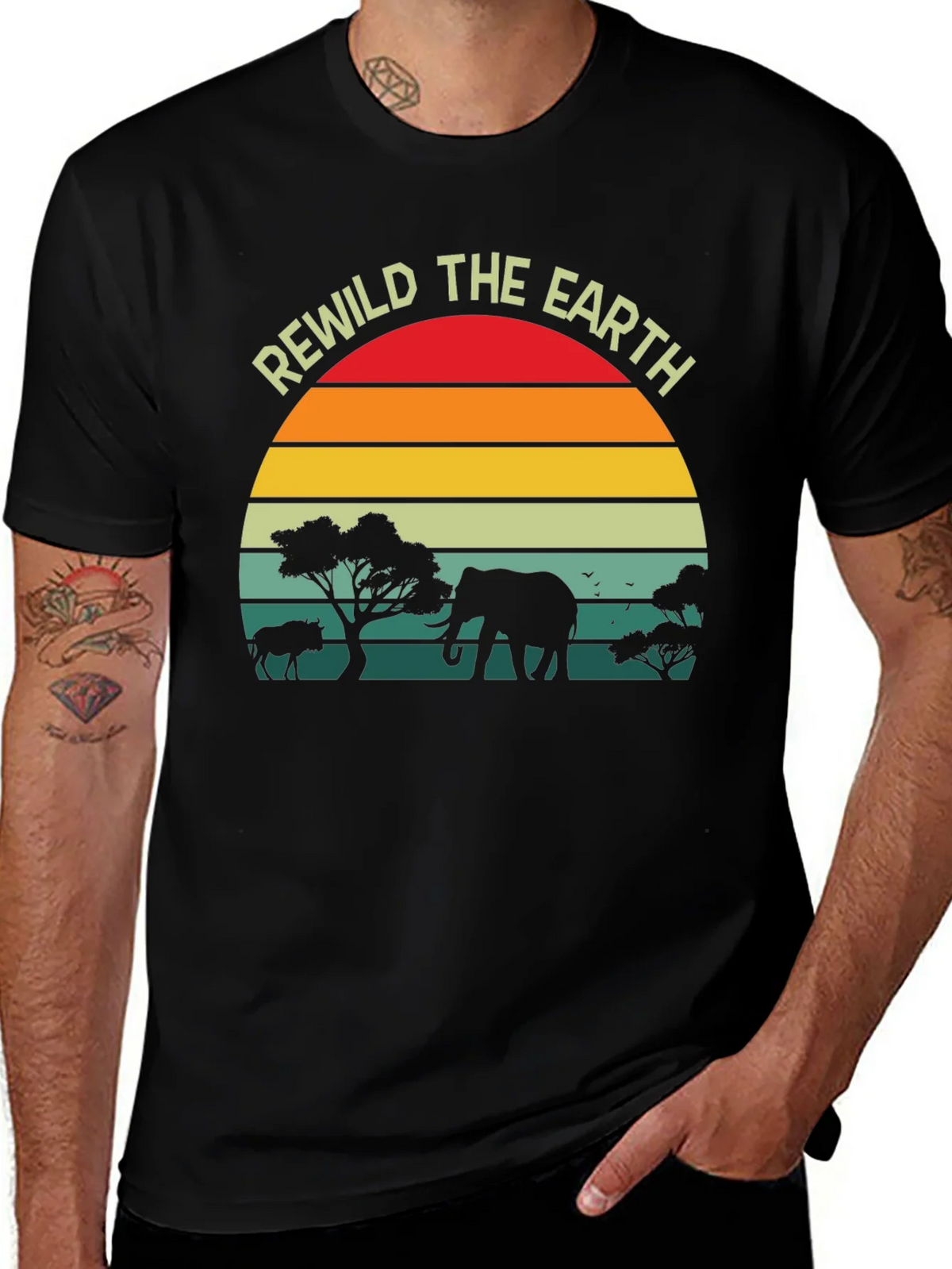 Rewild the Earth T-Shirt - Wildlife Conservation Tee product image 1