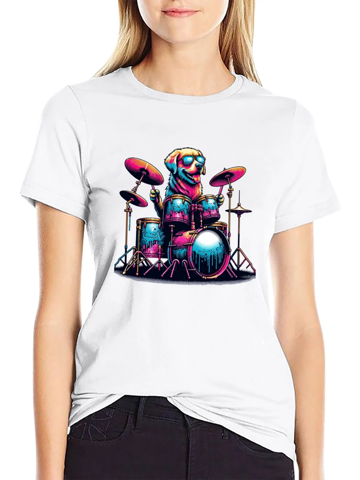 Dog Drummer T-Shirt - Cool Canine Musician product image 8