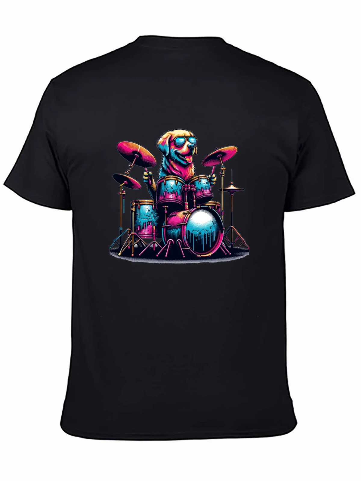 Dog Drummer T-Shirt - Cool Canine Musician product image 4
