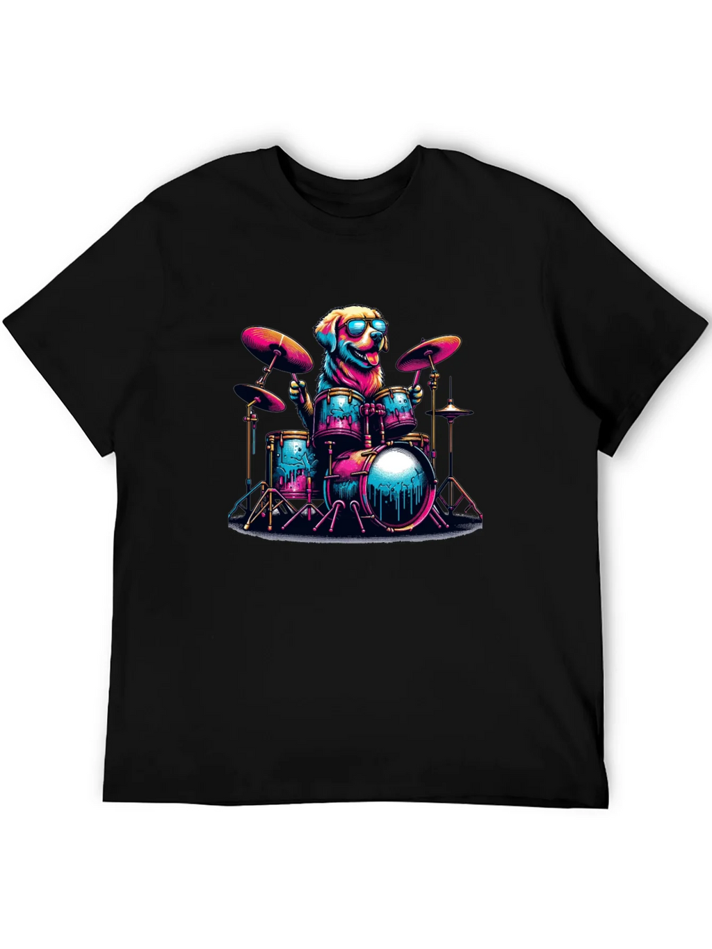 Dog Drummer T-Shirt - Cool Canine Musician product image 5