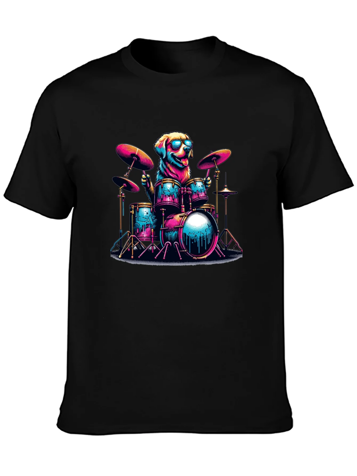 Dog Drummer T-Shirt - Cool Canine Musician product image 3