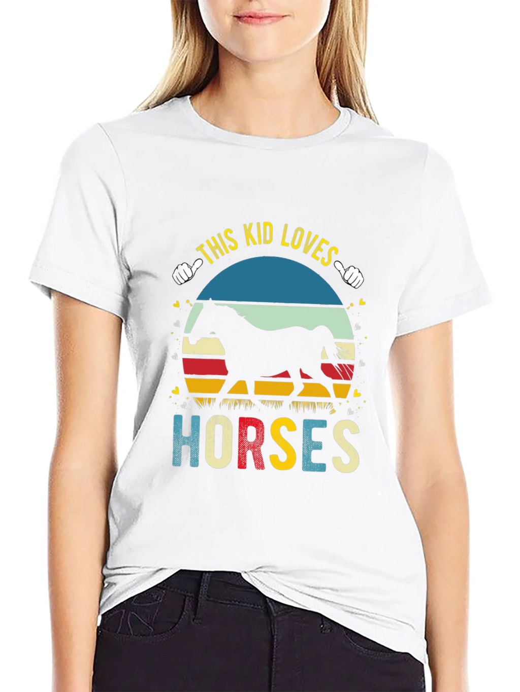 This Kid Loves Horses Black T-Shirt product image 8