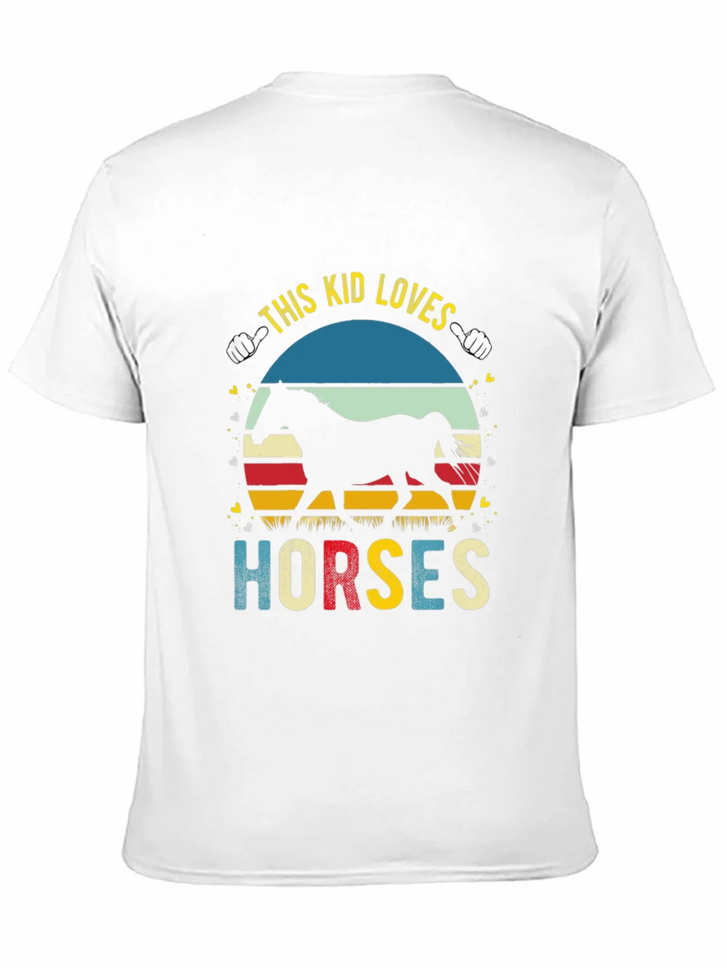 This Kid Loves Horses Black T-Shirt product image 10