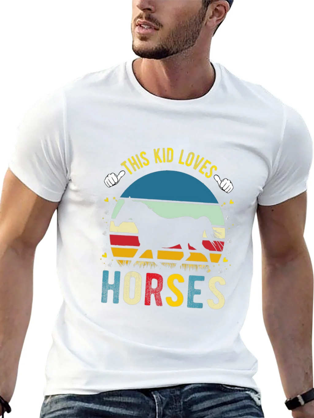 This Kid Loves Horses Black T-Shirt product image 12
