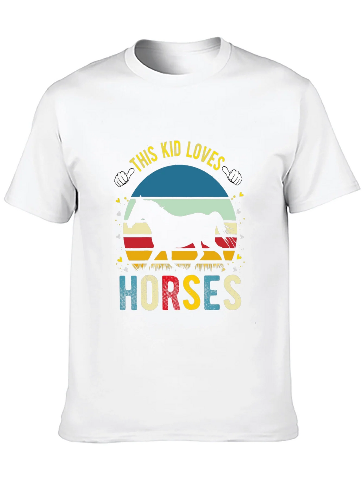 This Kid Loves Horses Black T-Shirt product image 9