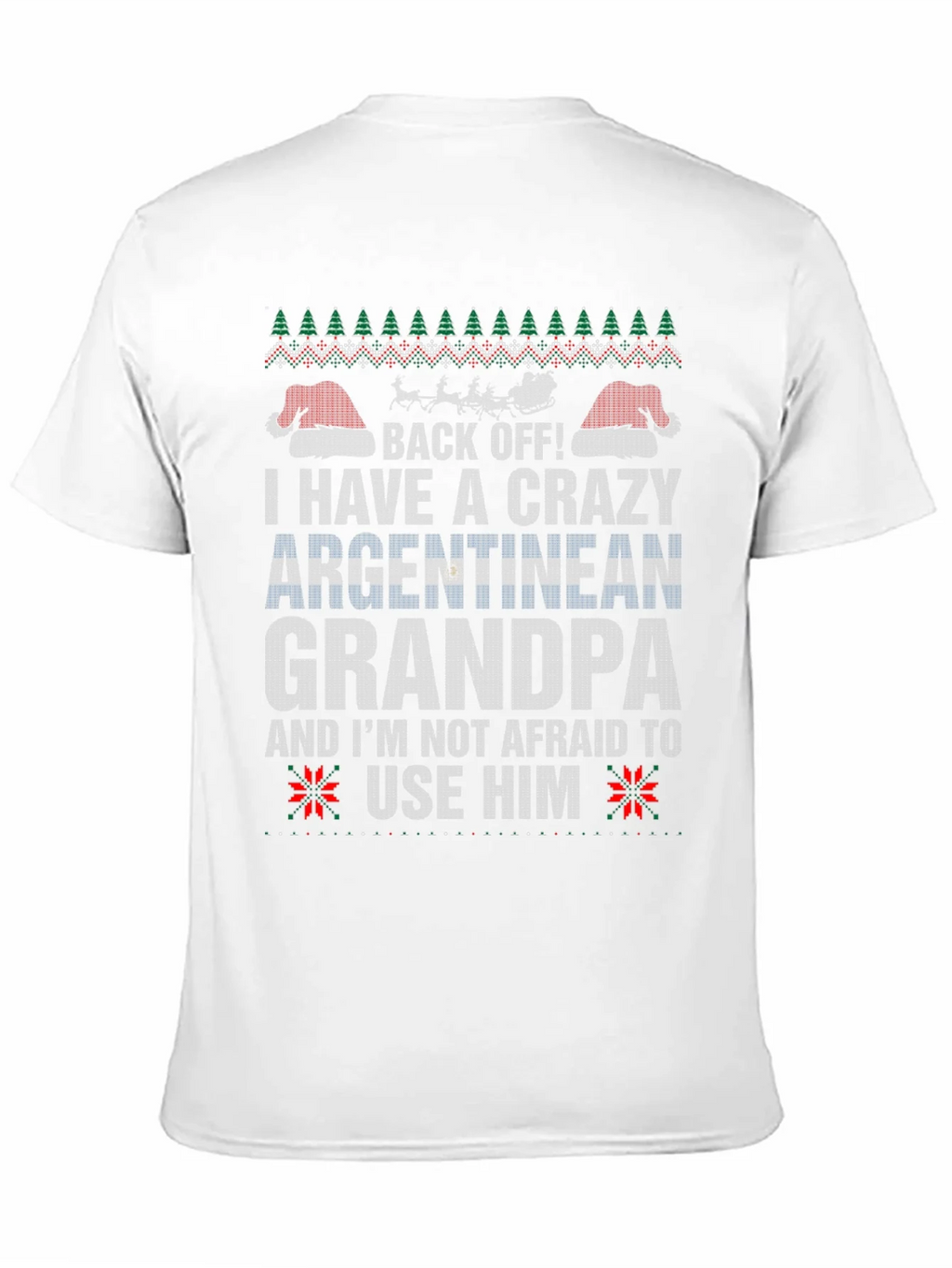 Crazy Argentinian Grandpa Ugly Christmas T-Shirt product image 10