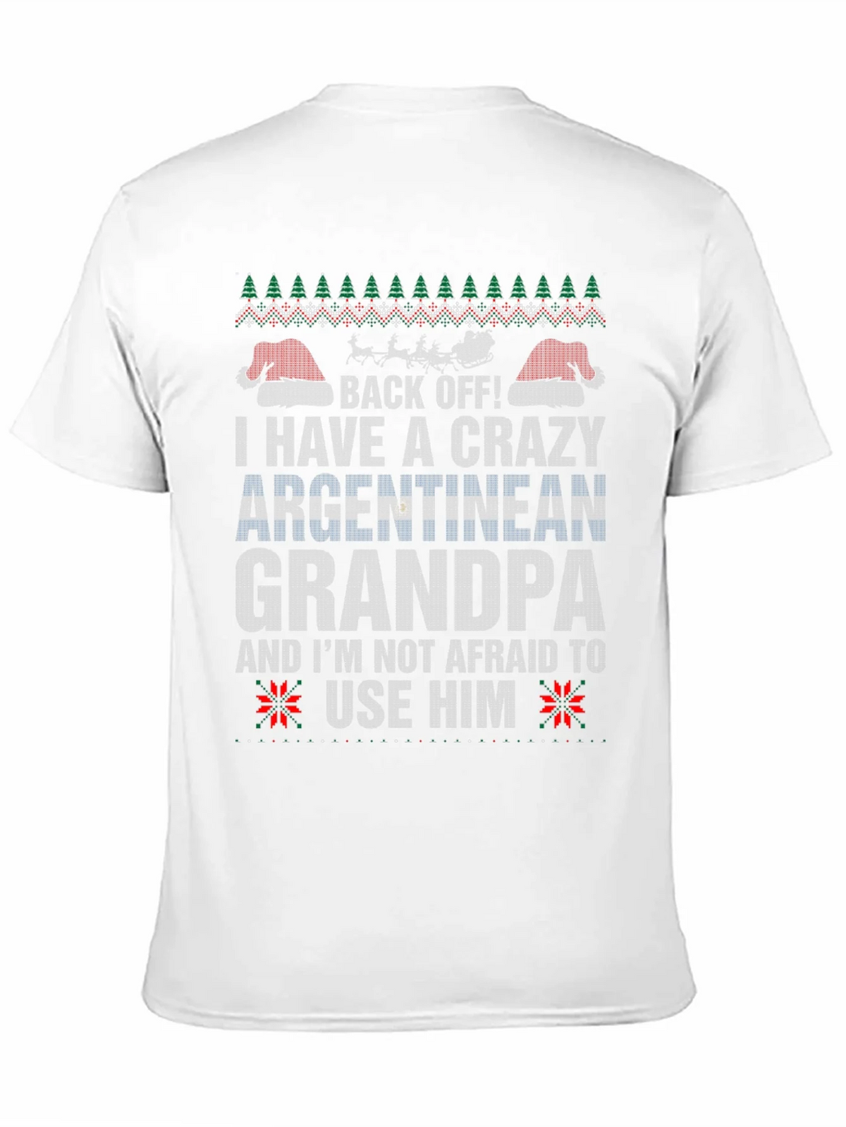 Crazy Argentinian Grandpa Ugly Christmas T-Shirt product image 10