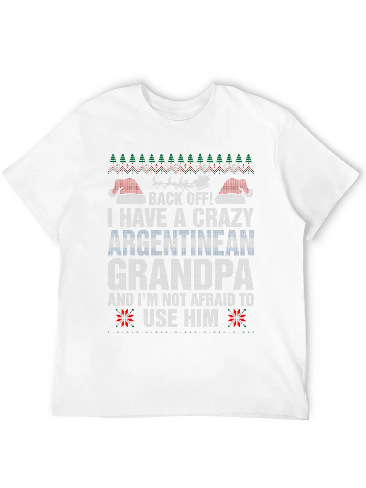Crazy Argentinian Grandpa Ugly Christmas T-Shirt product image 11