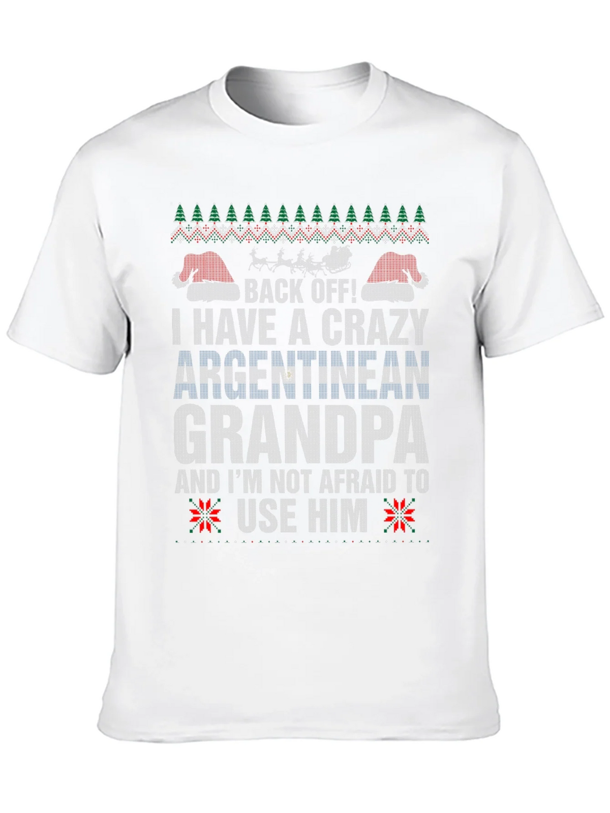 Crazy Argentinian Grandpa Ugly Christmas T-Shirt product image 9
