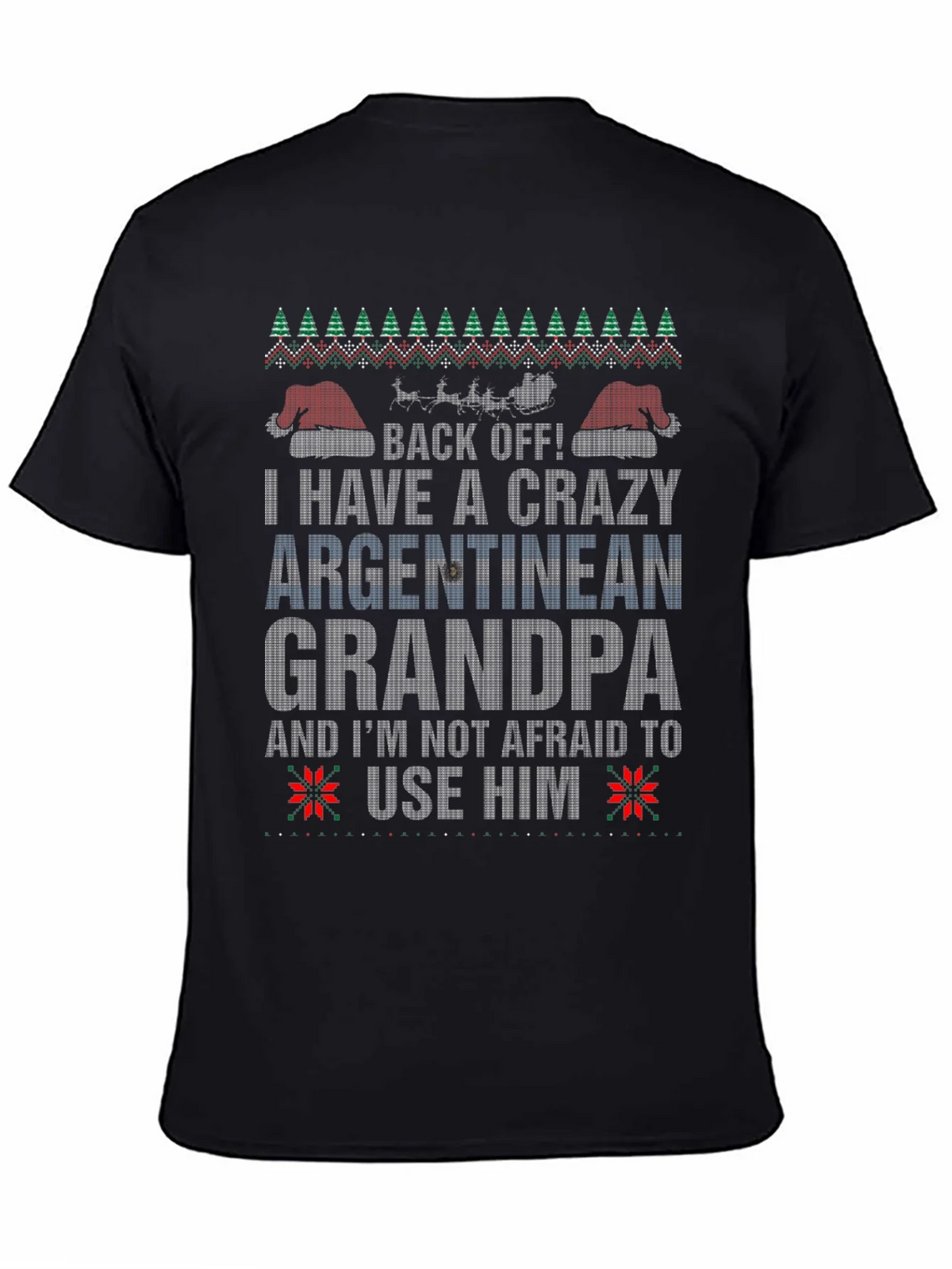 Crazy Argentinian Grandpa Ugly Christmas T-Shirt product image 4