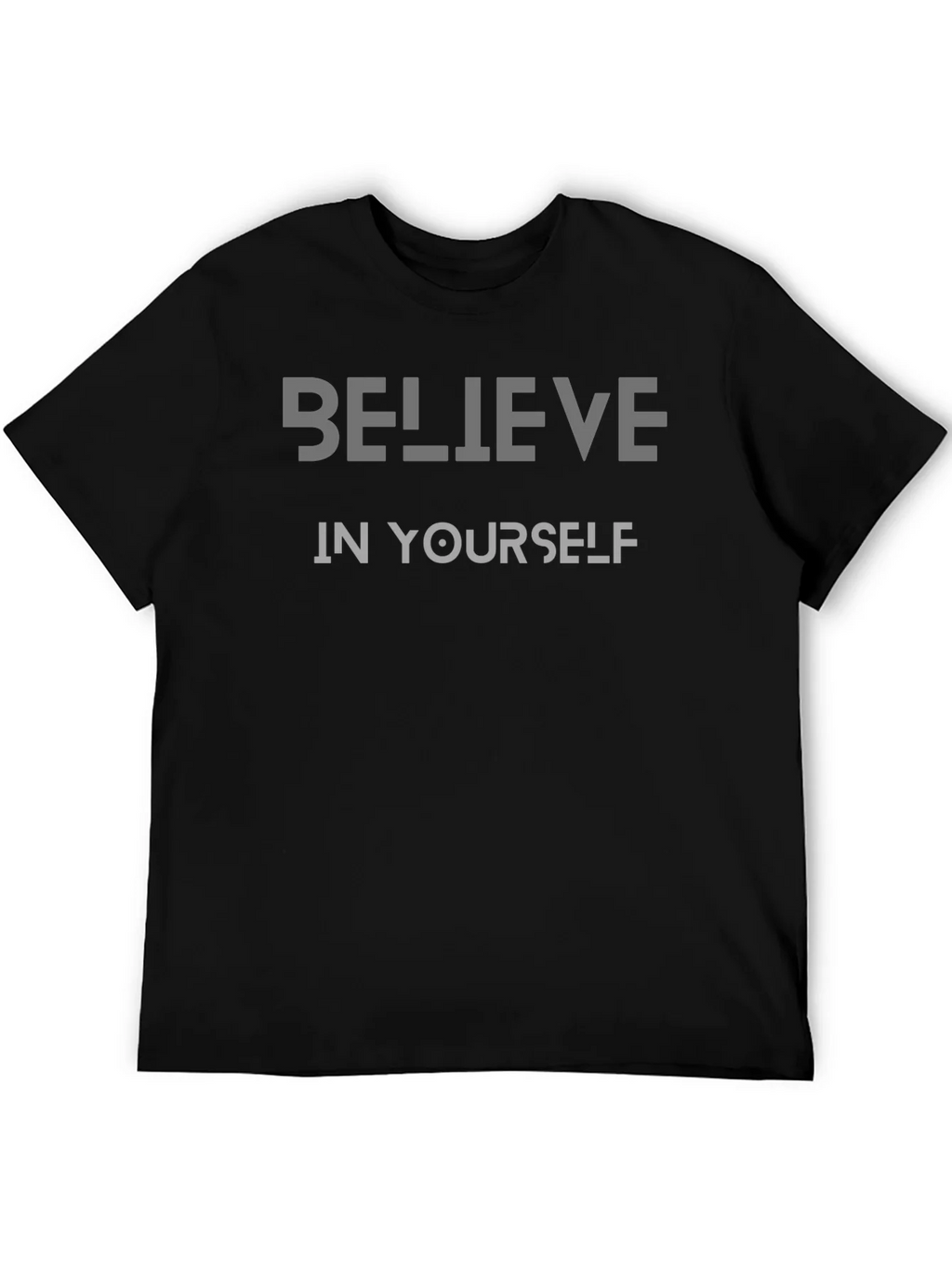 Believe In Yourself Graphic Tee - Motivational Black T-Shirt product image 5