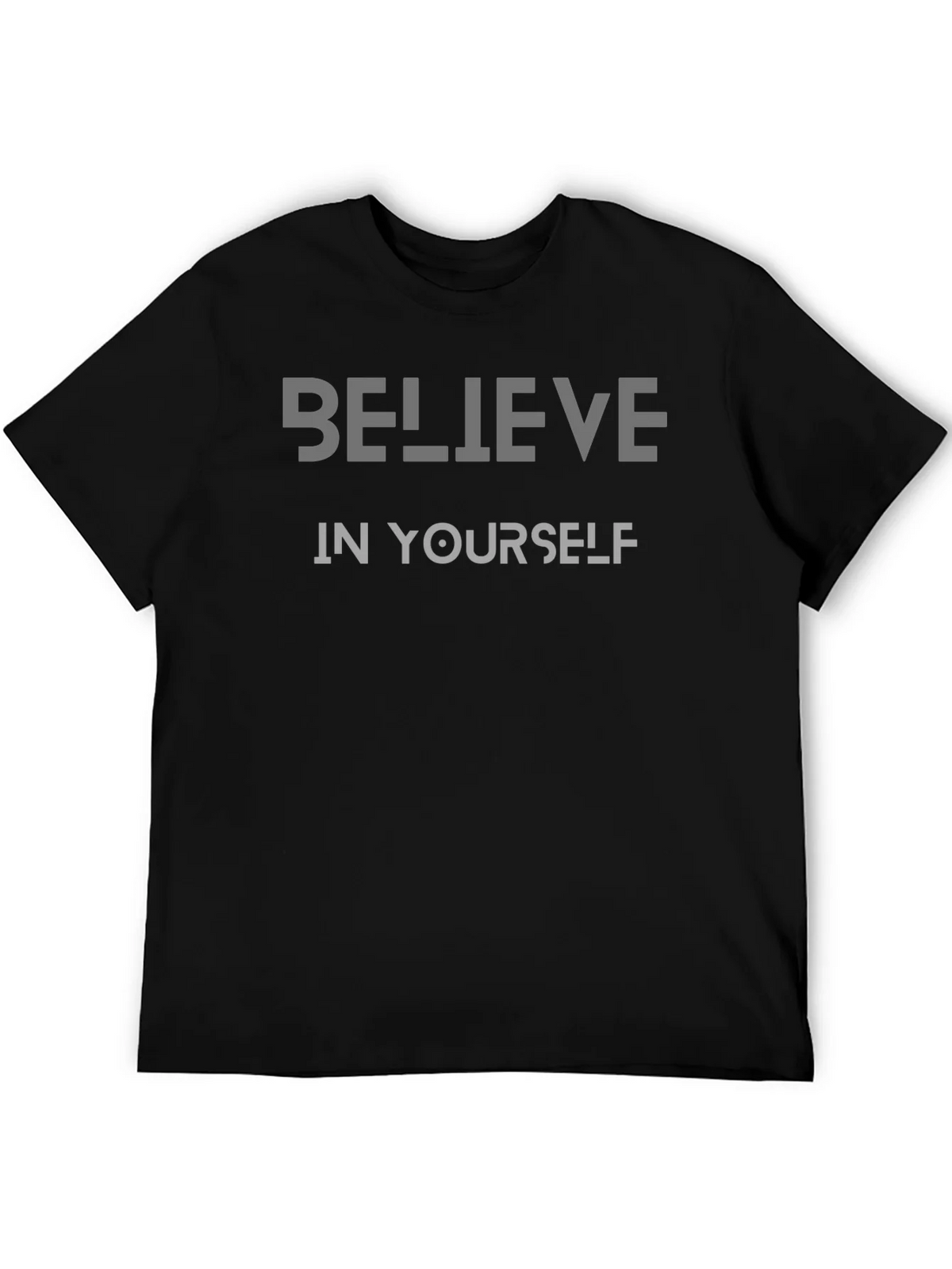 Believe In Yourself Graphic Tee - Motivational Black T-Shirt product image 5