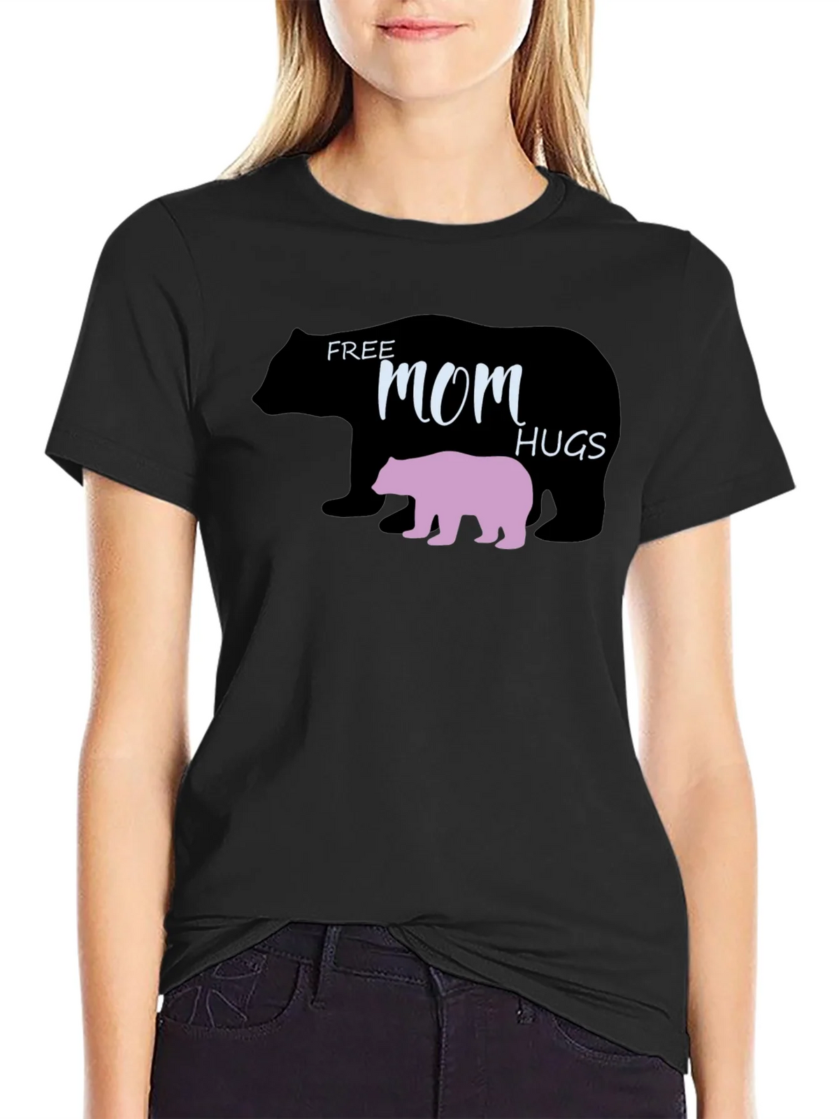 Free Mom Hugs Bear Graphic T-Shirt product image 2