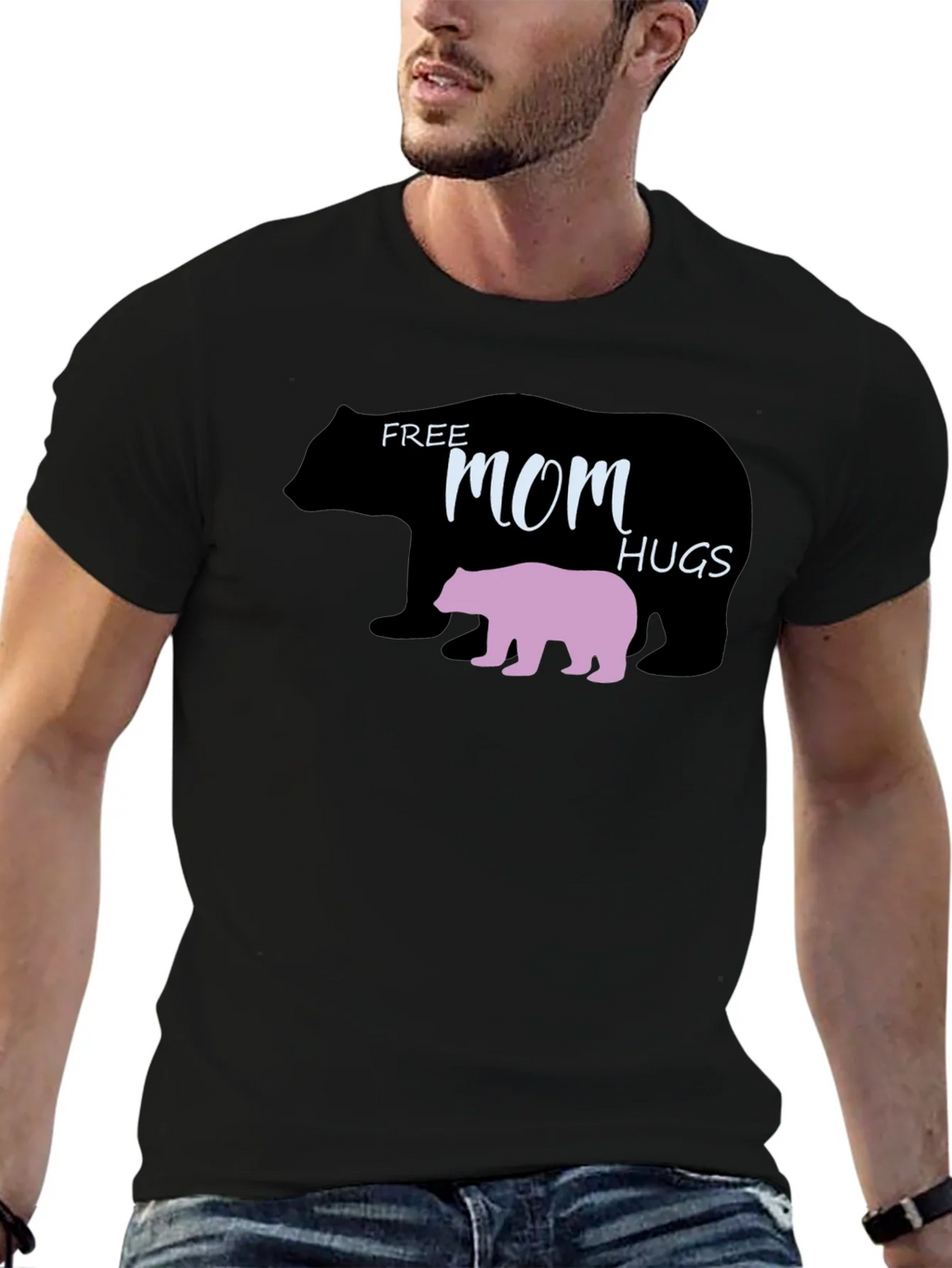 Free Mom Hugs Bear Graphic T-Shirt product image 6