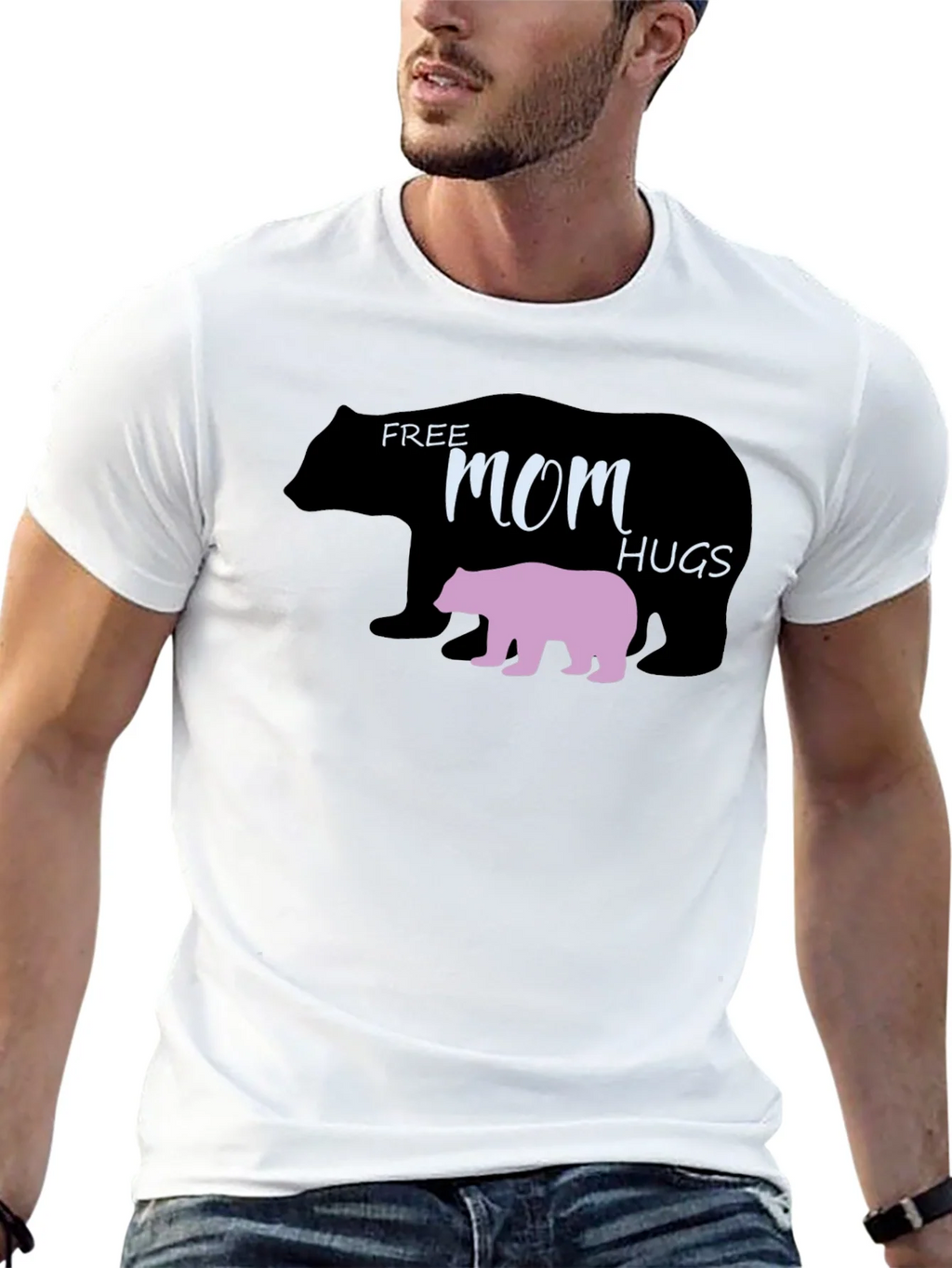 Free Mom Hugs Bear Graphic T-Shirt product image 12