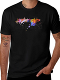 Stockholm Skyline Watercolor Graphic Tee - Black product image 1