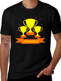 Winner Trophy Graphic Black T-Shirt product image 1