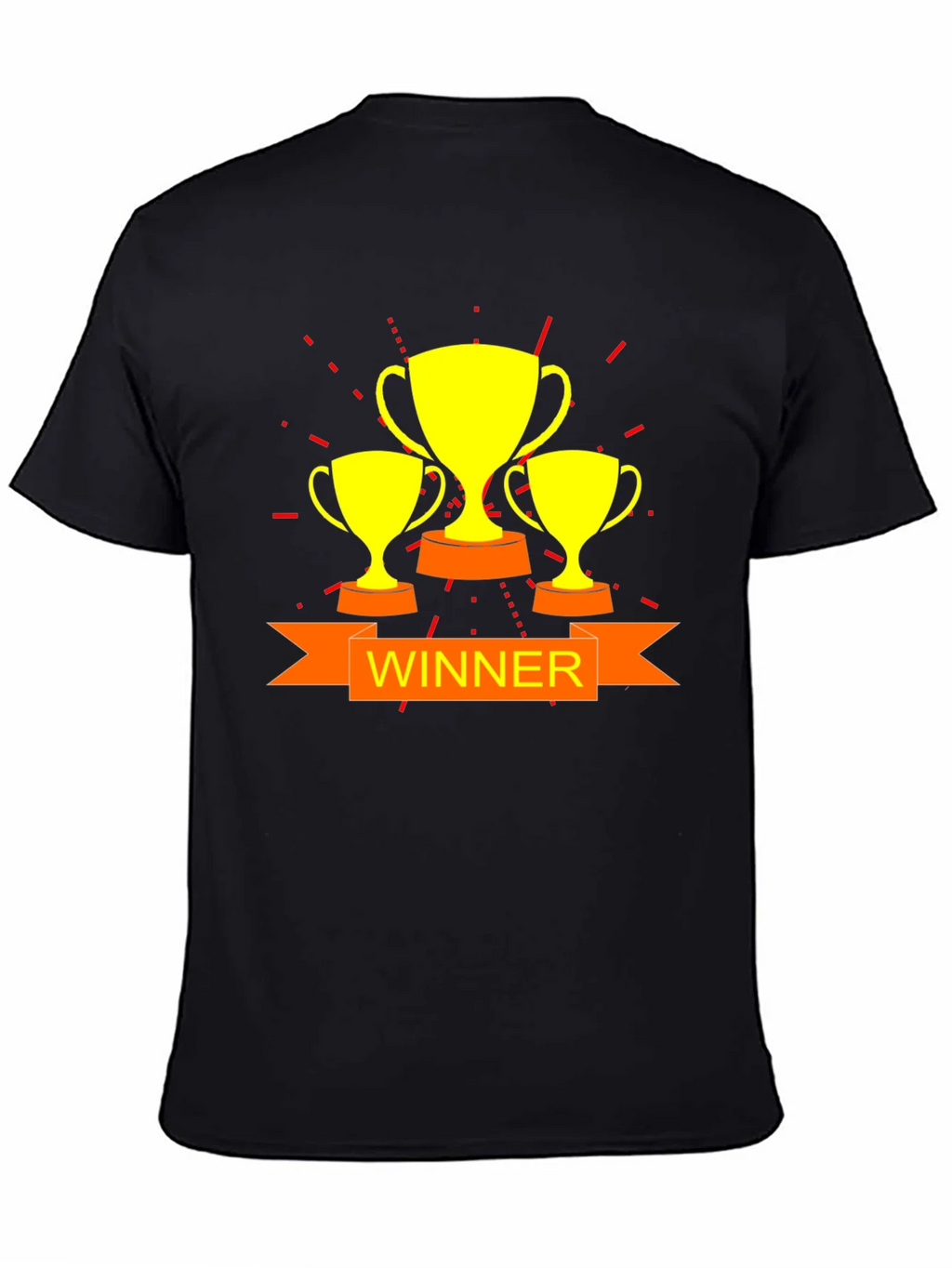 Winner Trophy Graphic Black T-Shirt product image 4