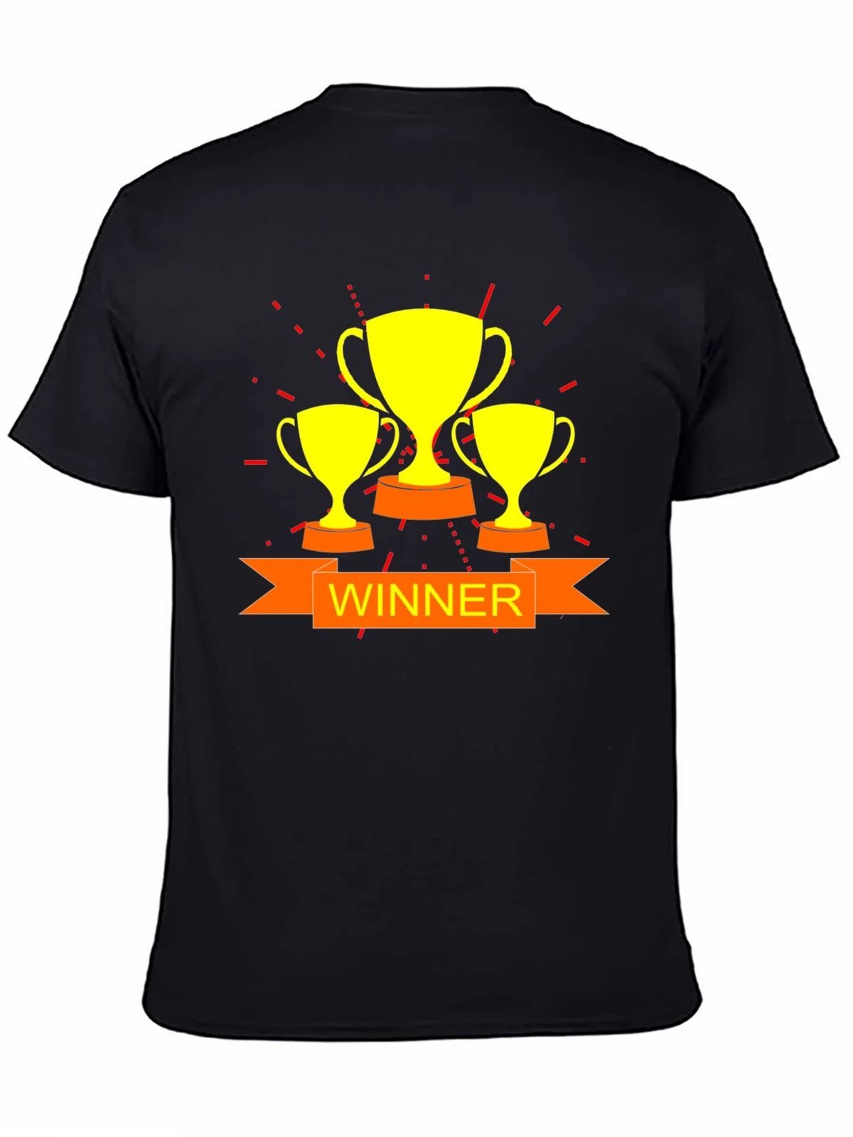 Winner Trophy Graphic Black T-Shirt product image 4