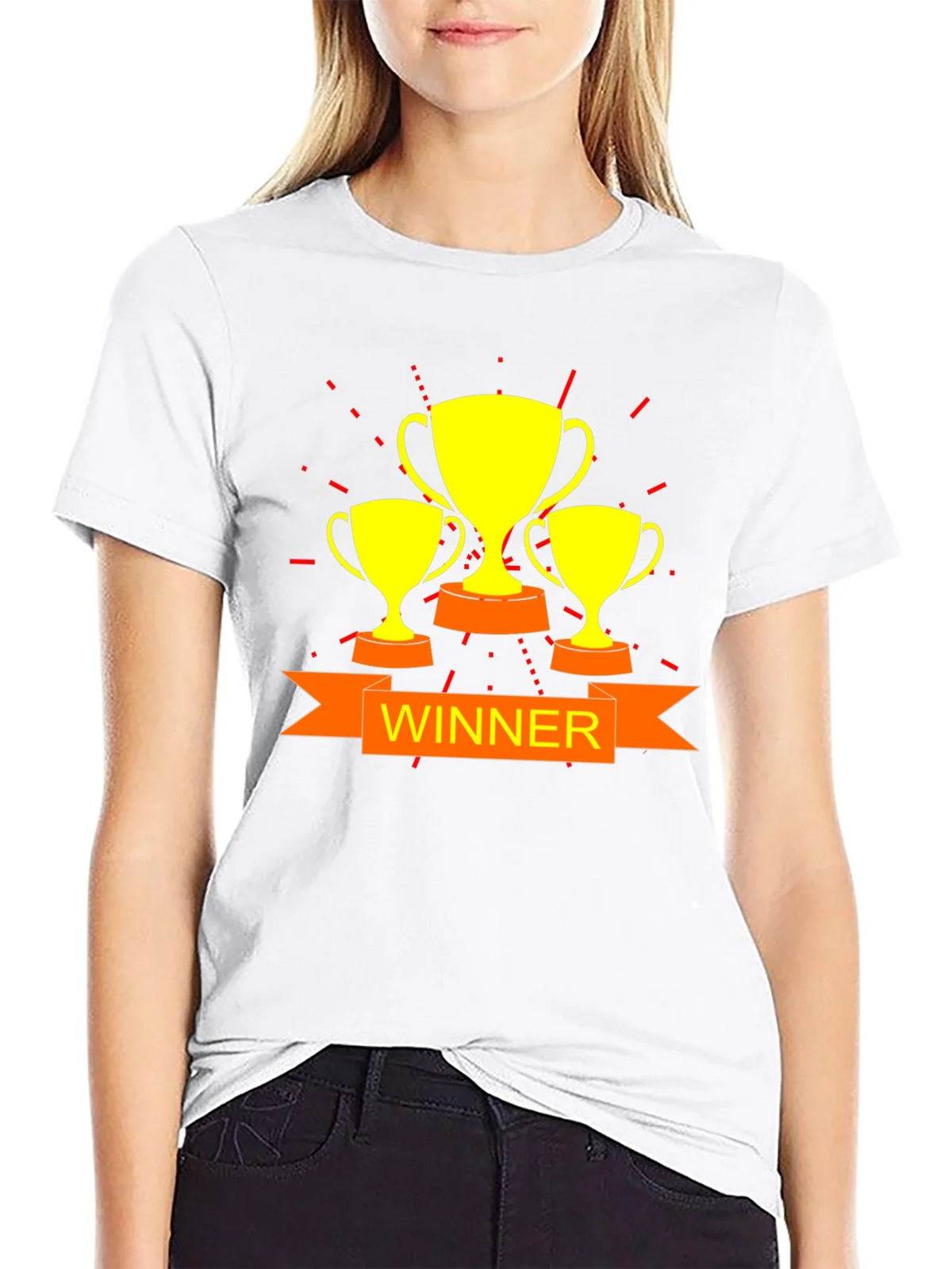 Winner Trophy Graphic Black T-Shirt product image 7