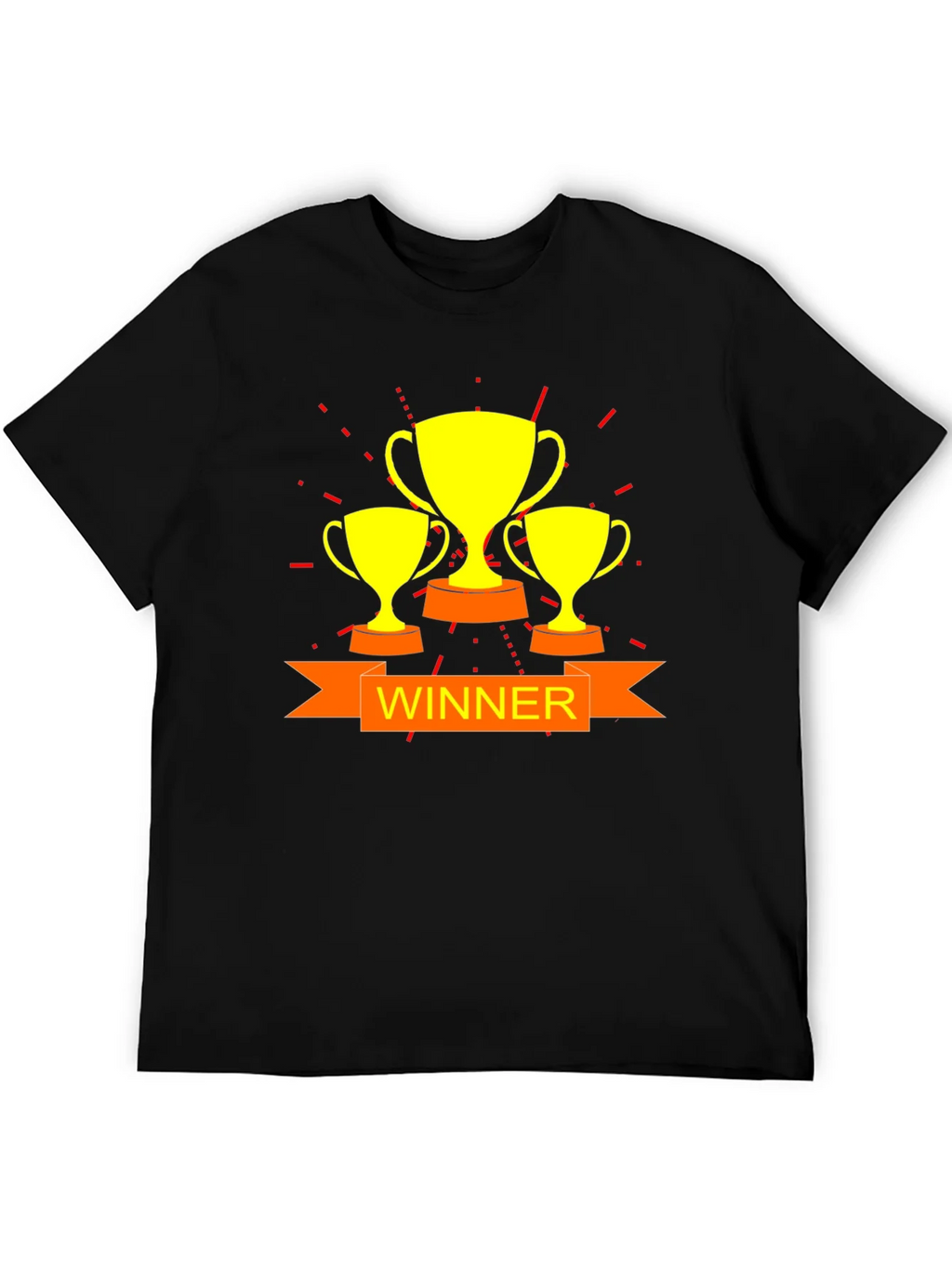 Winner Trophy Graphic Black T-Shirt product image 5