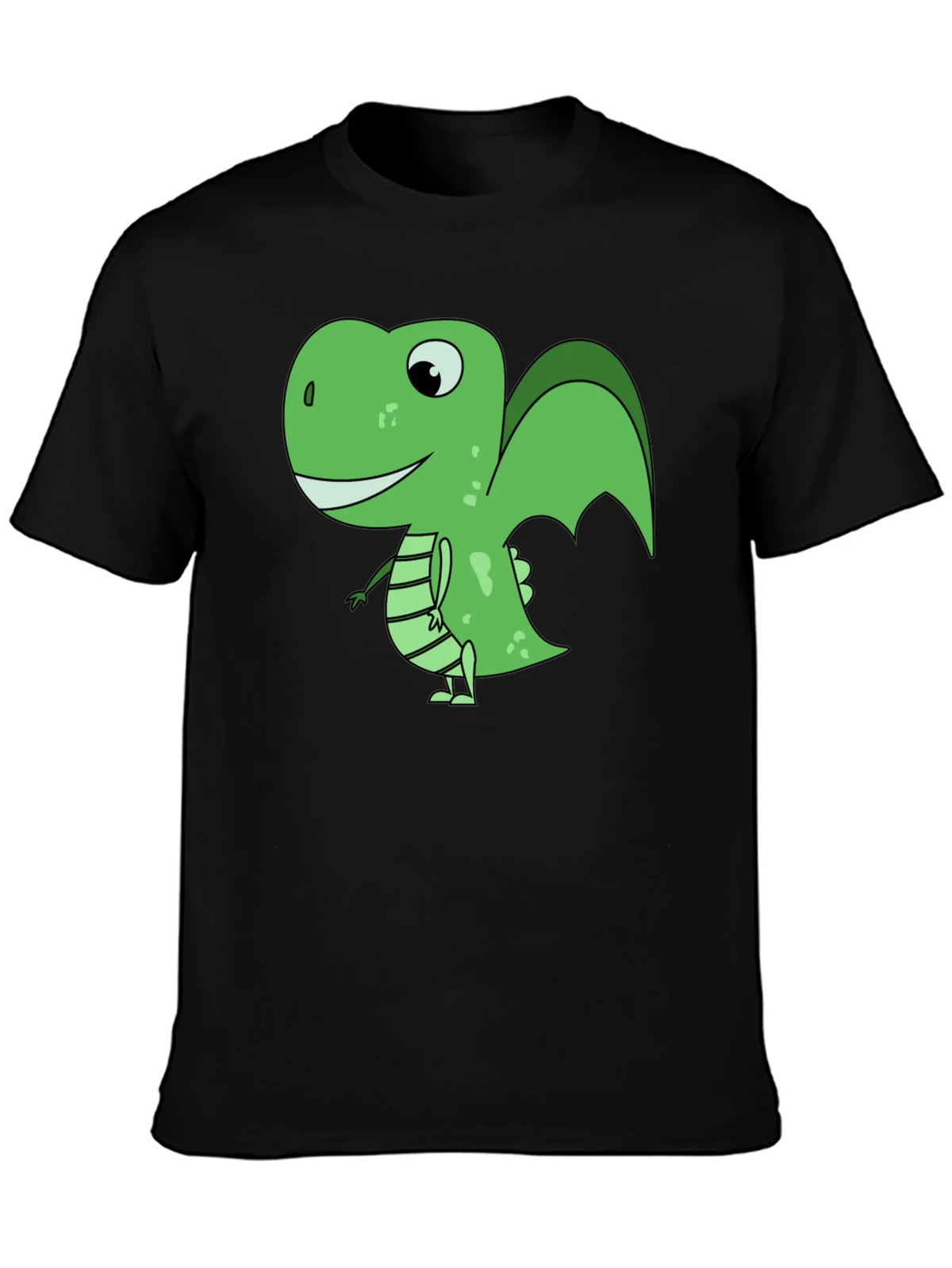 Cartoon Dinosaur Graphic T-Shirt - Black product image 3