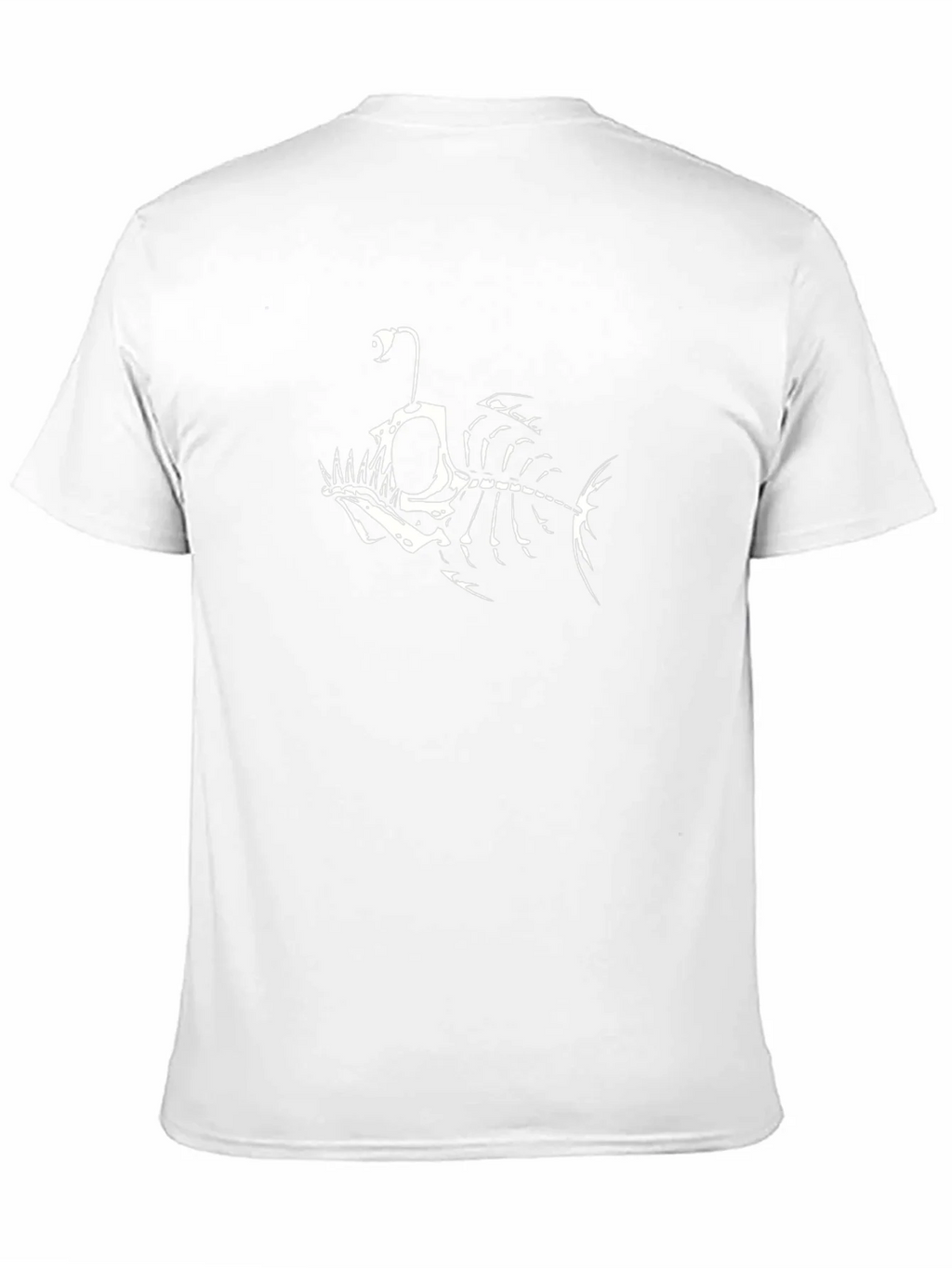 Anglerfish Skeleton Graphic Tee - Black Cotton T-Shirt product image 3