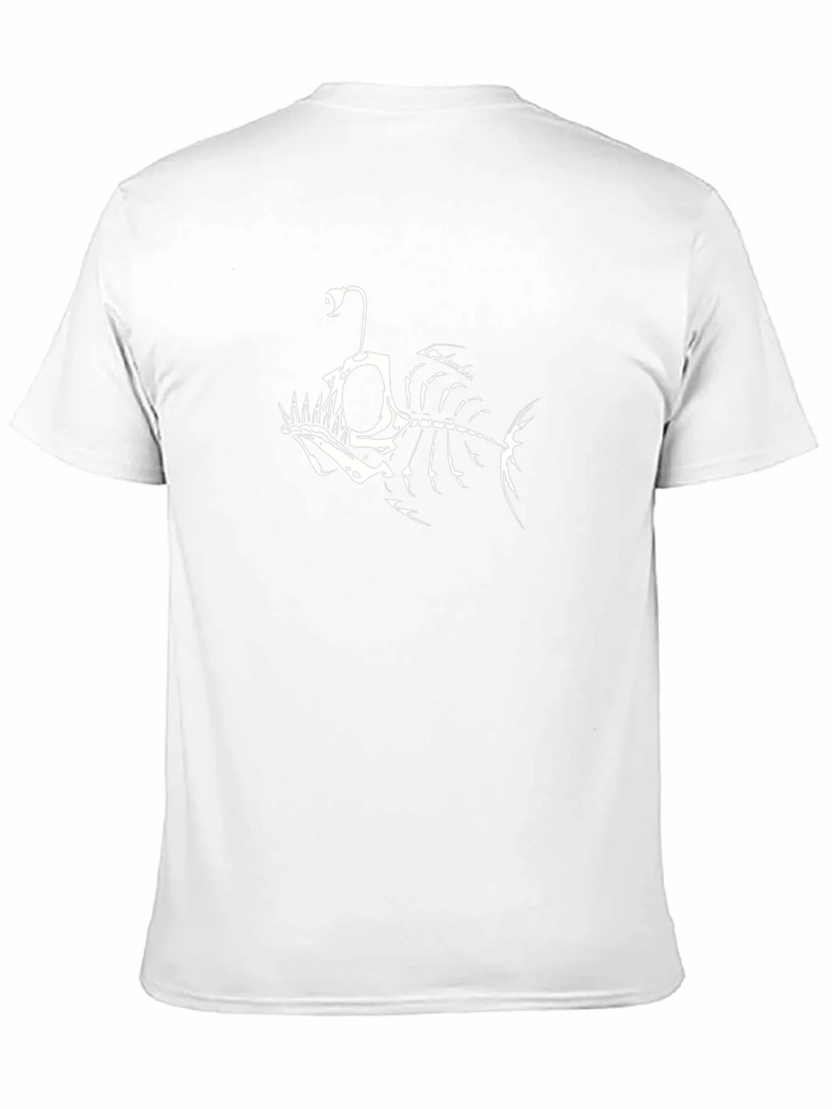 Anglerfish Skeleton Graphic Tee - Black Cotton T-Shirt product image 3