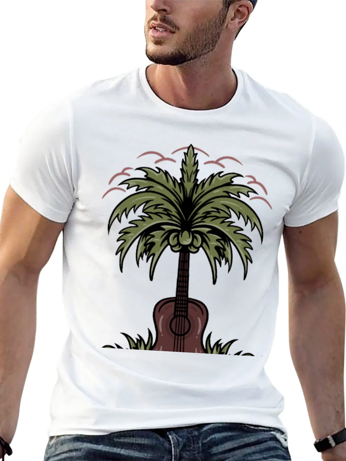 Palm Tree Guitar Graphic Tee product image 11
