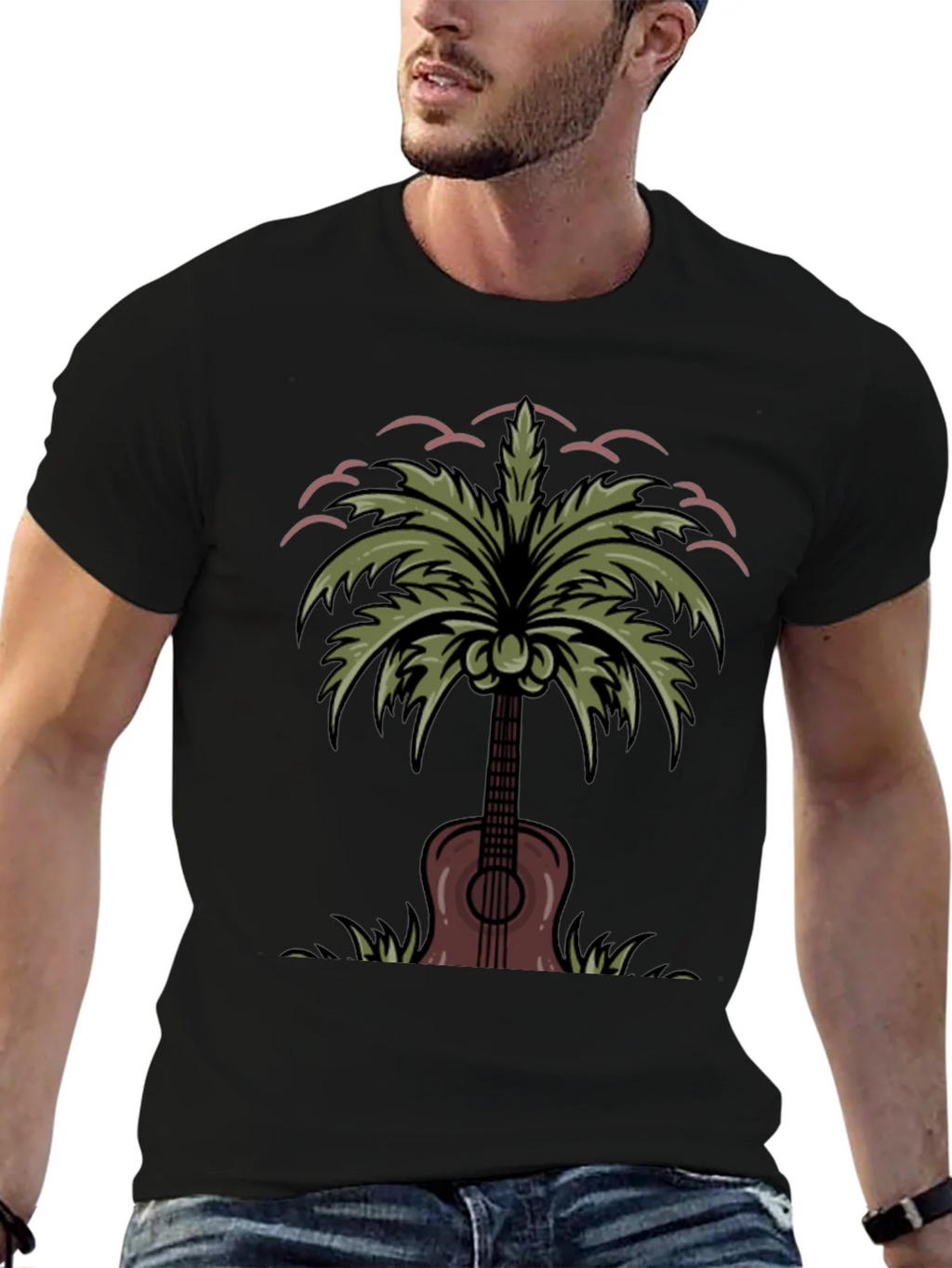 Palm Tree Guitar Graphic Tee product image 6