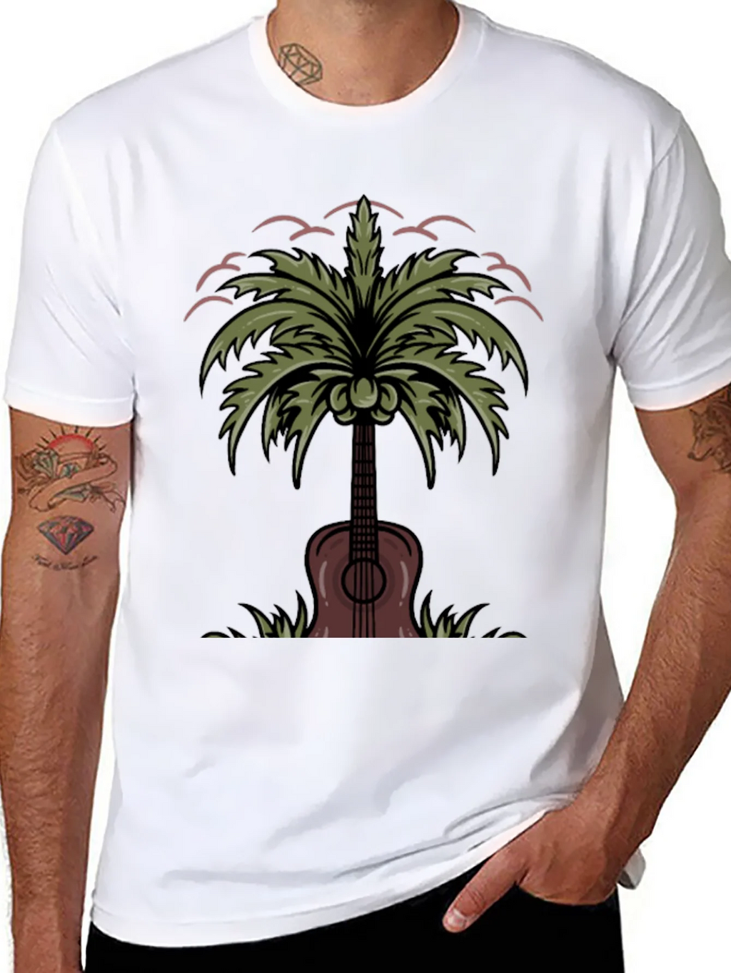 Palm Tree Guitar Graphic Tee product image 7