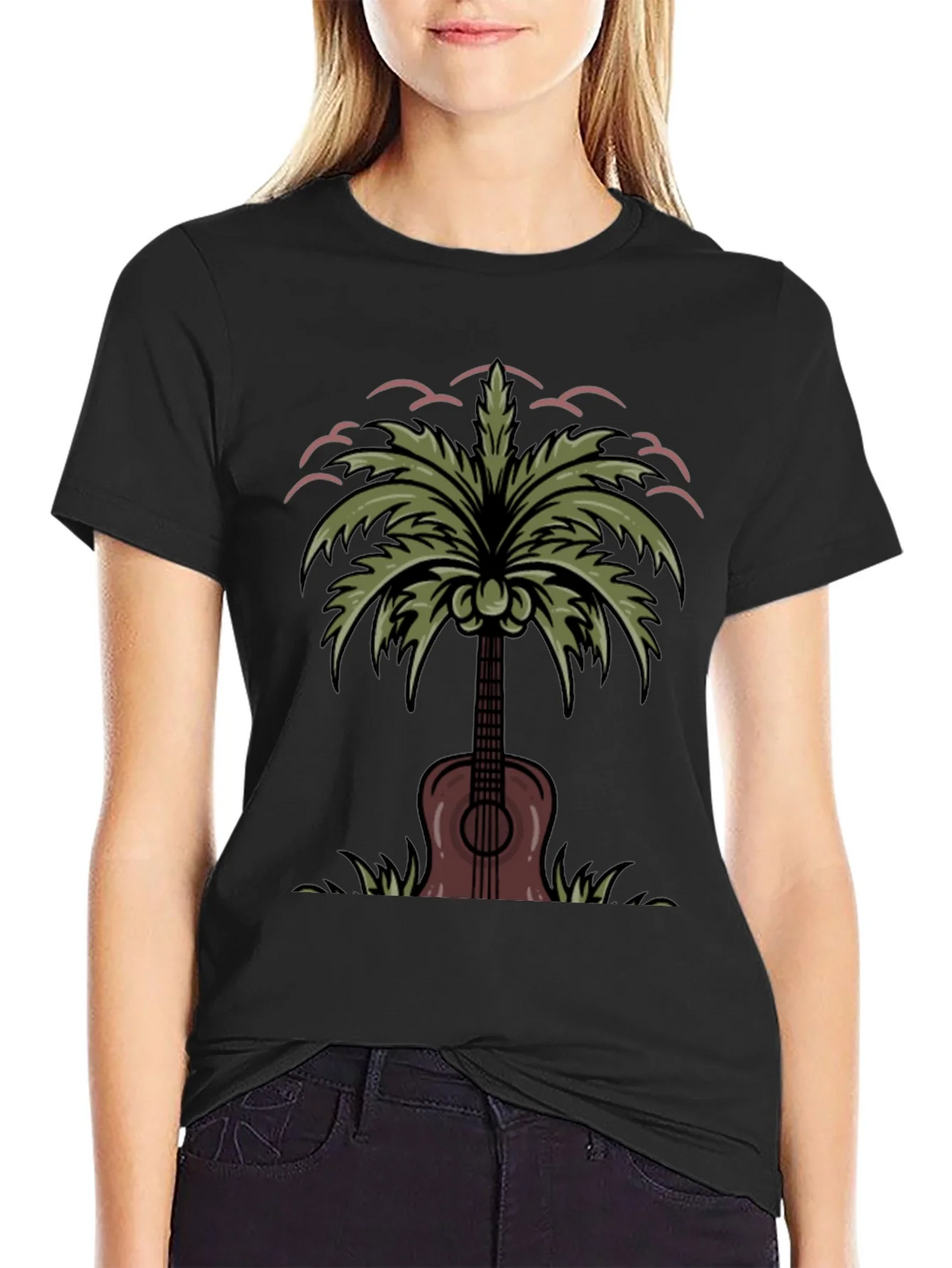 Palm Tree Guitar Graphic Tee product image 2
