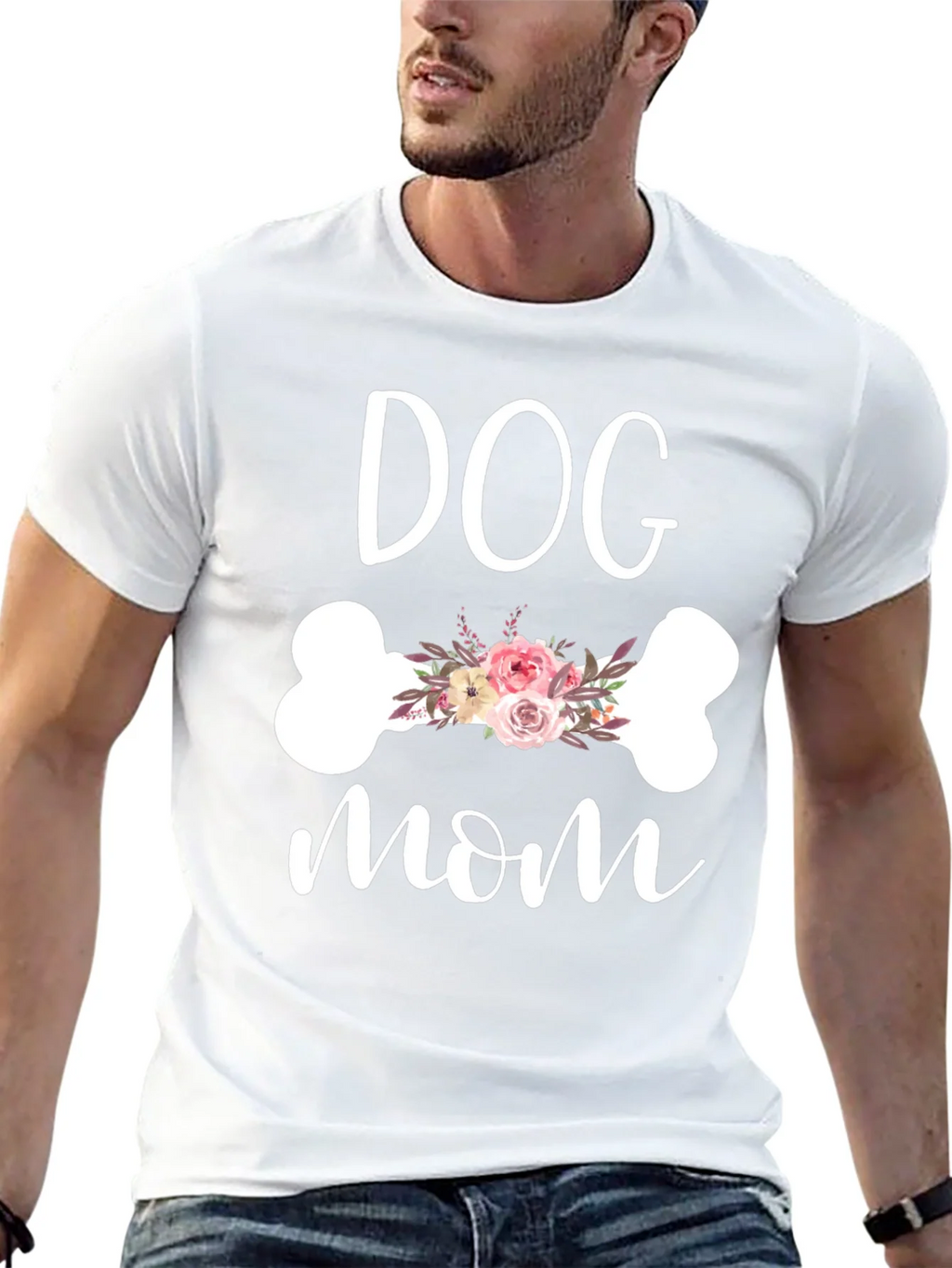 Dog Mom Floral Bone Graphic Tee product image 12